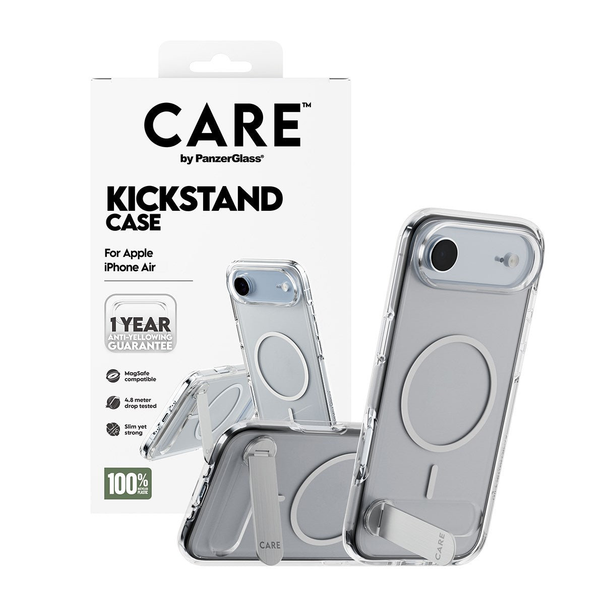CARE™ by PanzerGlass® Case Transparent w. Kickstand & MagSafe iPhone Air