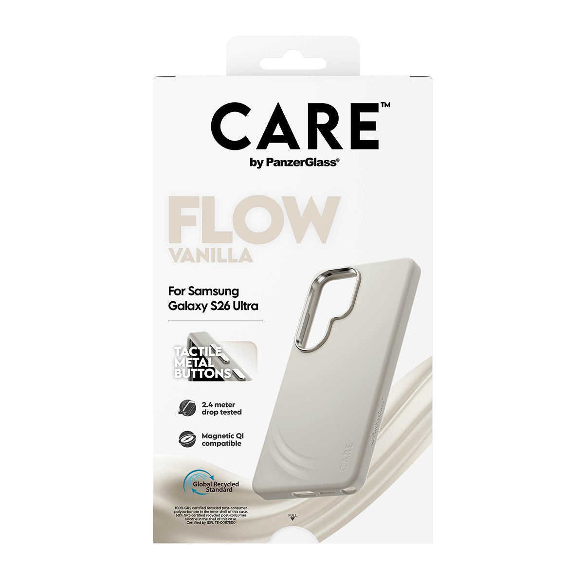 CARE™ by PanzerGlass® Flow Case Vanilla w. Qi Samsung Galaxy S26 Ultra