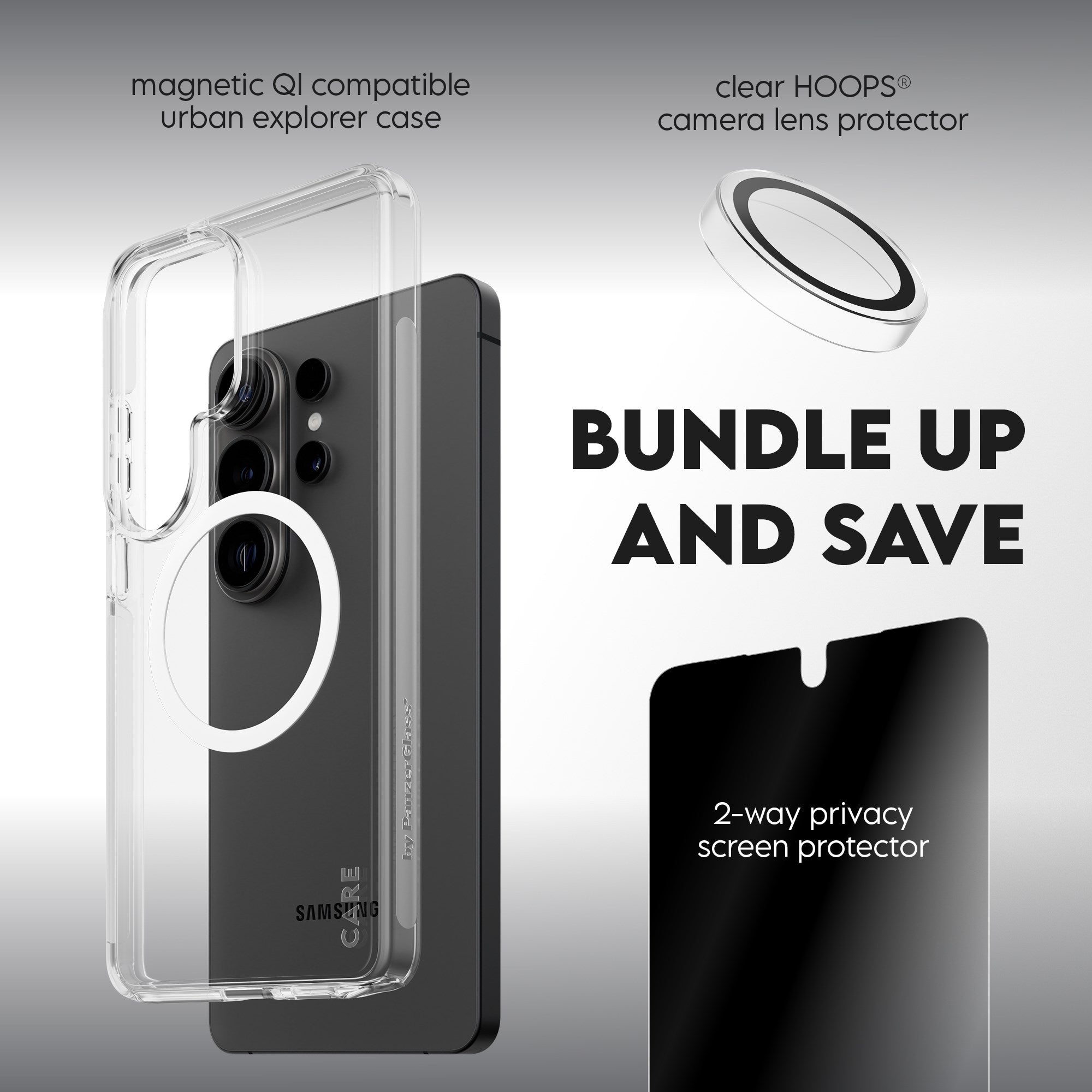 PanzerGlass® | CARE™ by PanzerGlass® Privacy 3-in-1 Bundle Samsung Galaxy S26 Ultra