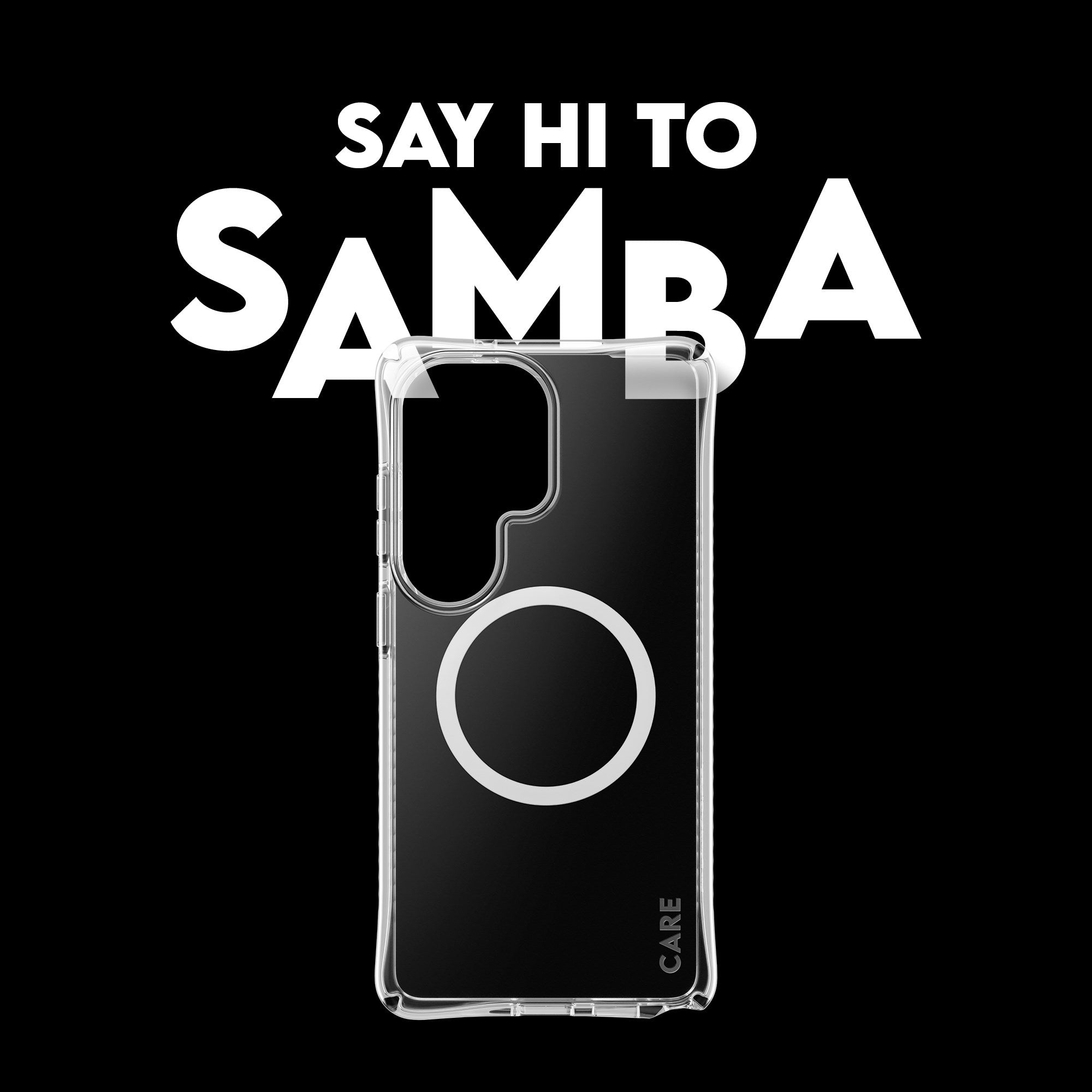 CARE™ by PanzerGlass® Samba Case Transparent w. White Qi Samsung Galaxy S26 Ultra