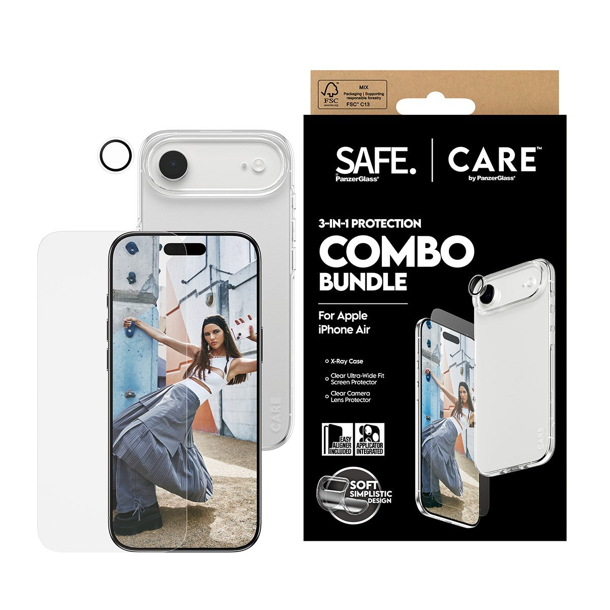 SAFE. | CARE™ by PanzerGlass® 3-in-1 Combo Bundle iPhone Air