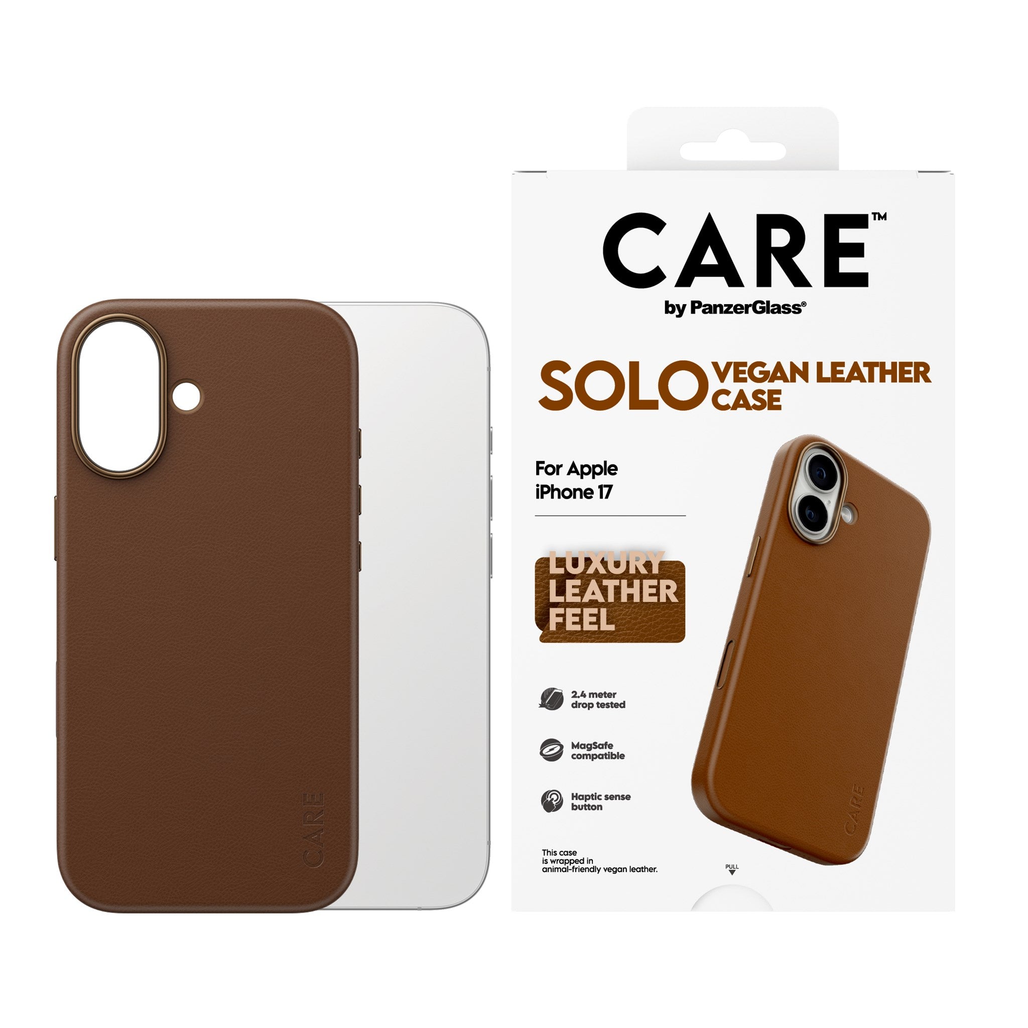 CARE™ by PanzerGlass® Solo Case Brown iPhone 17