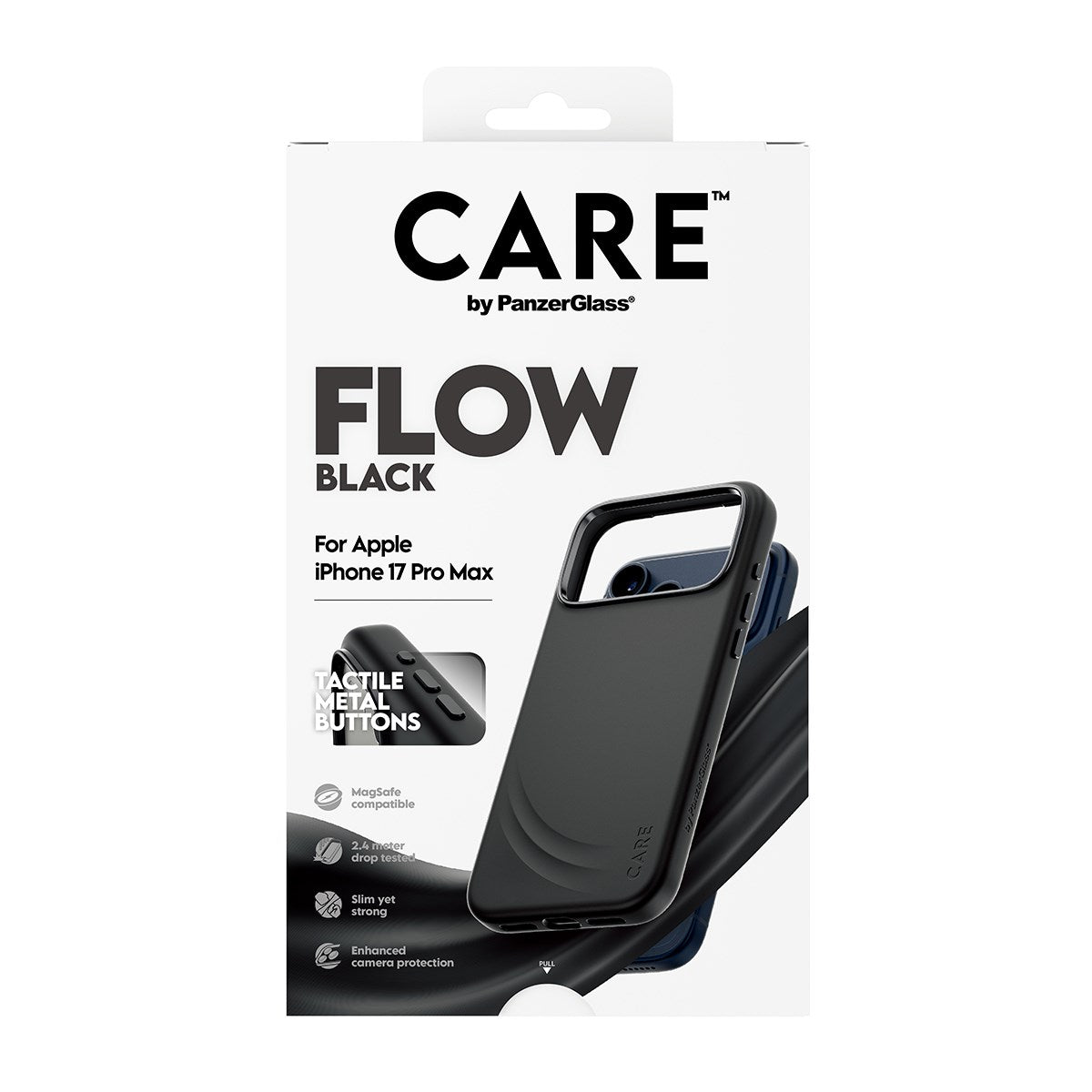 CARE by PanzerGlass® FLOW Case Black MagSafe iPhone 17 Pro Max