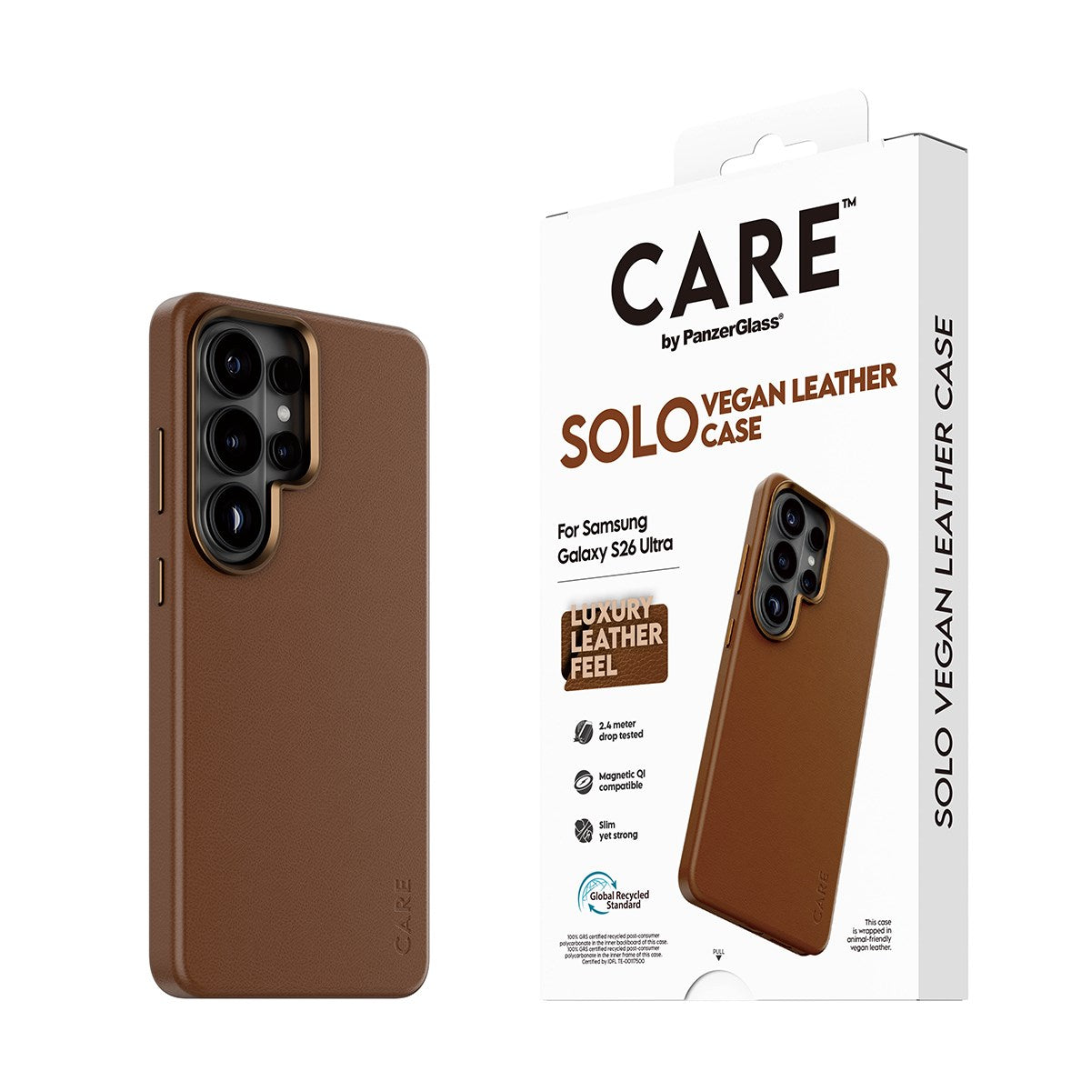 CARE™ by PanzerGlass® Solo Case Brown w. Qi Samsung Galaxy S26 Ultra