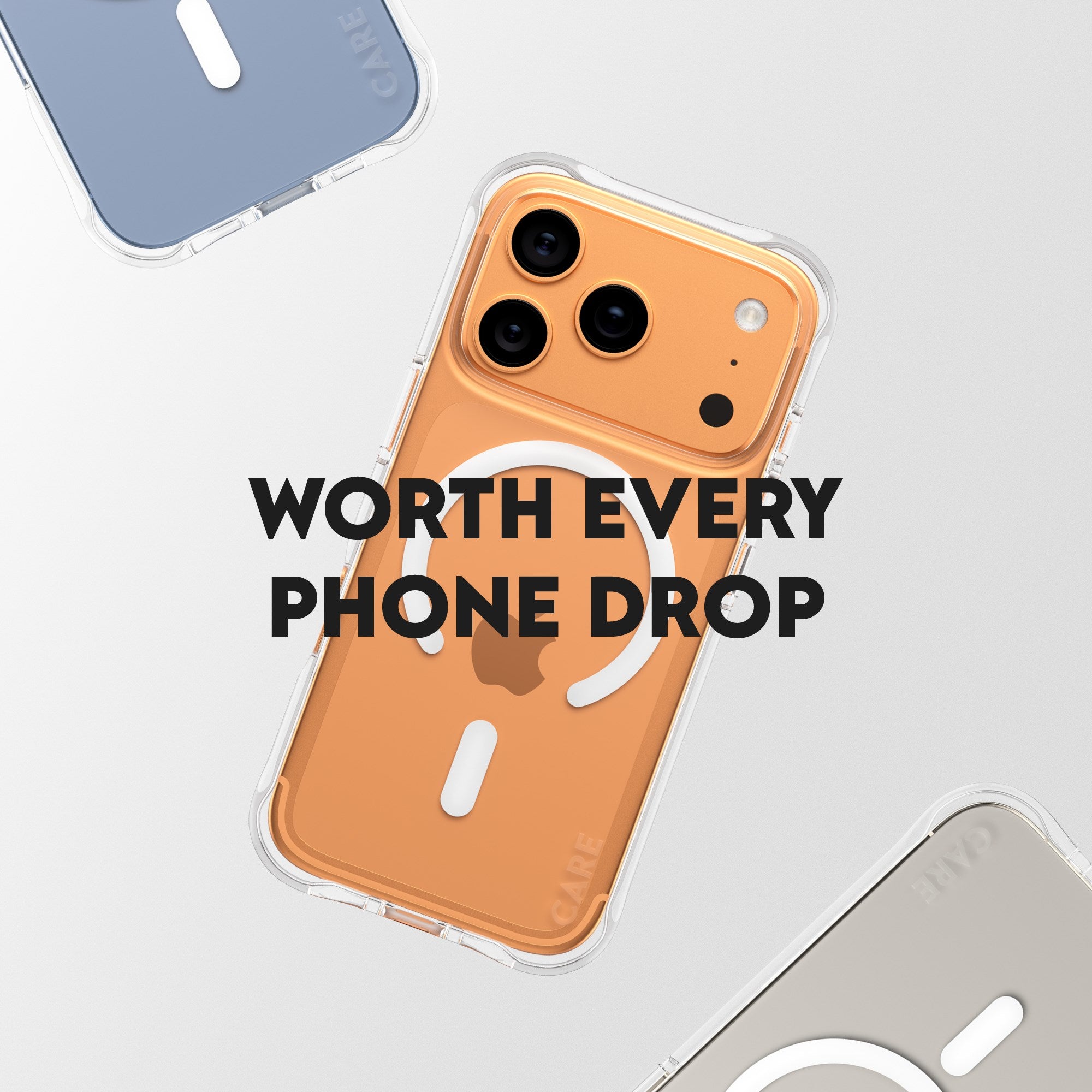 CARE™ by PanzerGlass® Samba Case Transparent w. White MagSafe iPhone 17 Pro Max