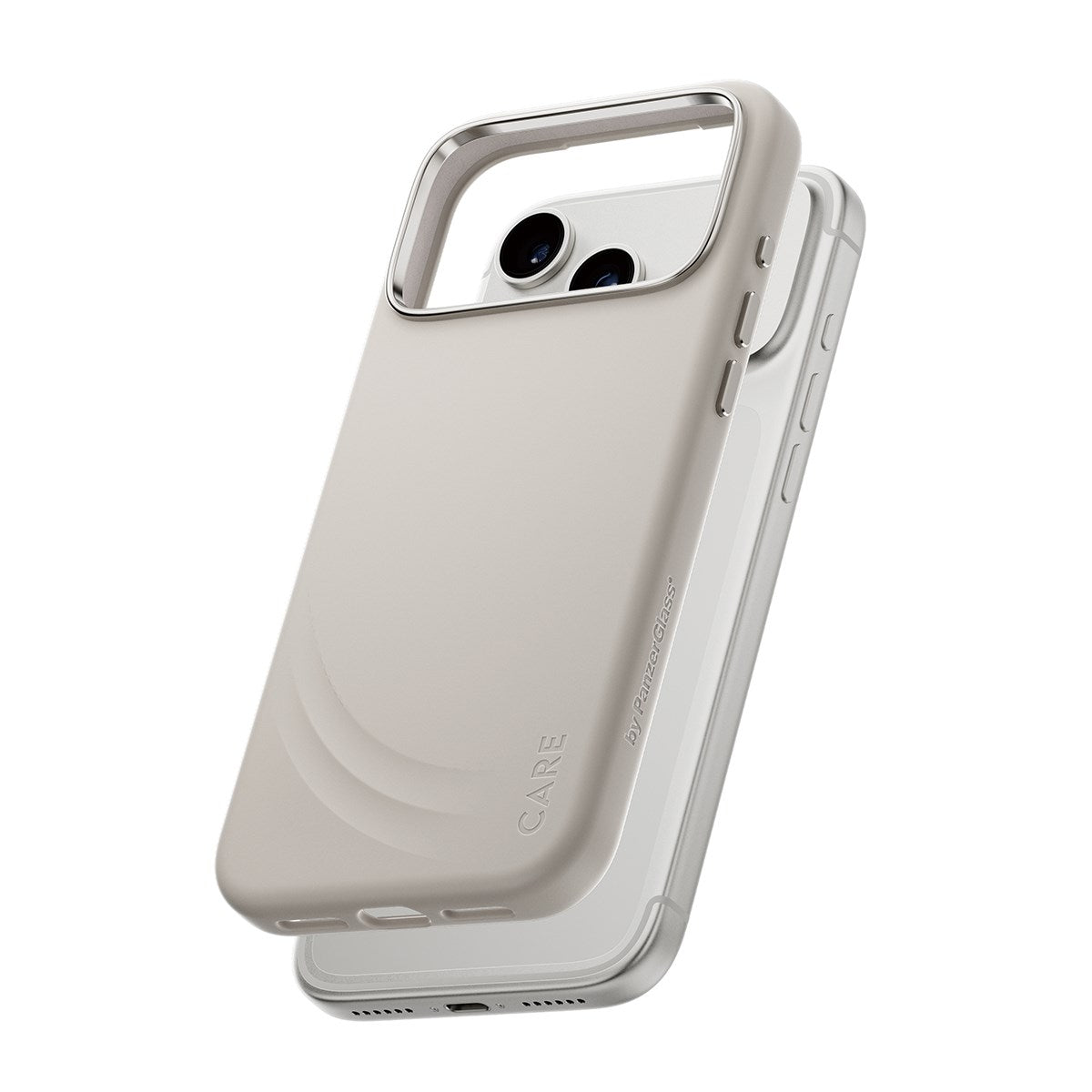 CARE by PanzerGlass® FLOW Case Vanilla w. Haptic Button & MagSafe iPhone 17 Pro Max