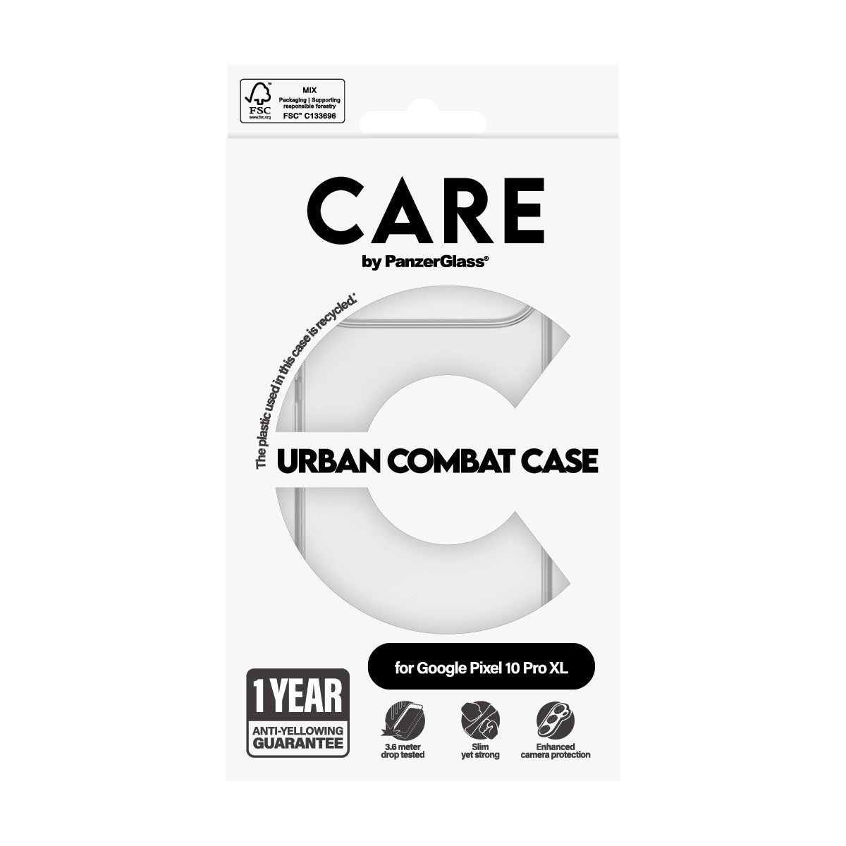 CARE by PanzerGlass® Urban Combat Case Transparent Google Pixel 10 Pro XL