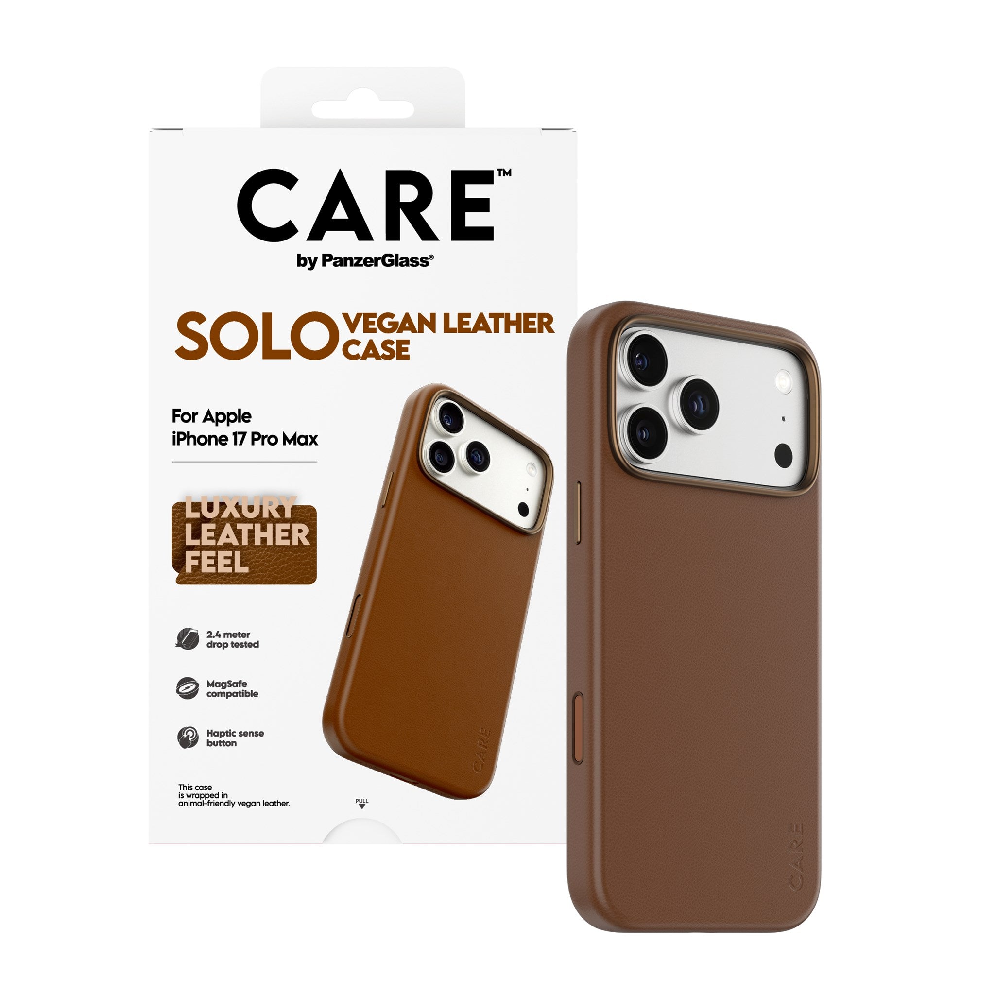 CARE™ by PanzerGlass® Solo Case Brown iPhone 17 Pro Max