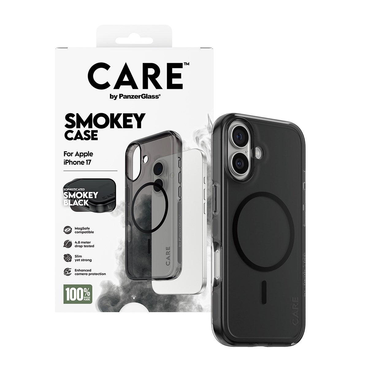 CARE™ by PanzerGlass® Urban Explorer Case Smokey w. Black MagSafe iPhone 17