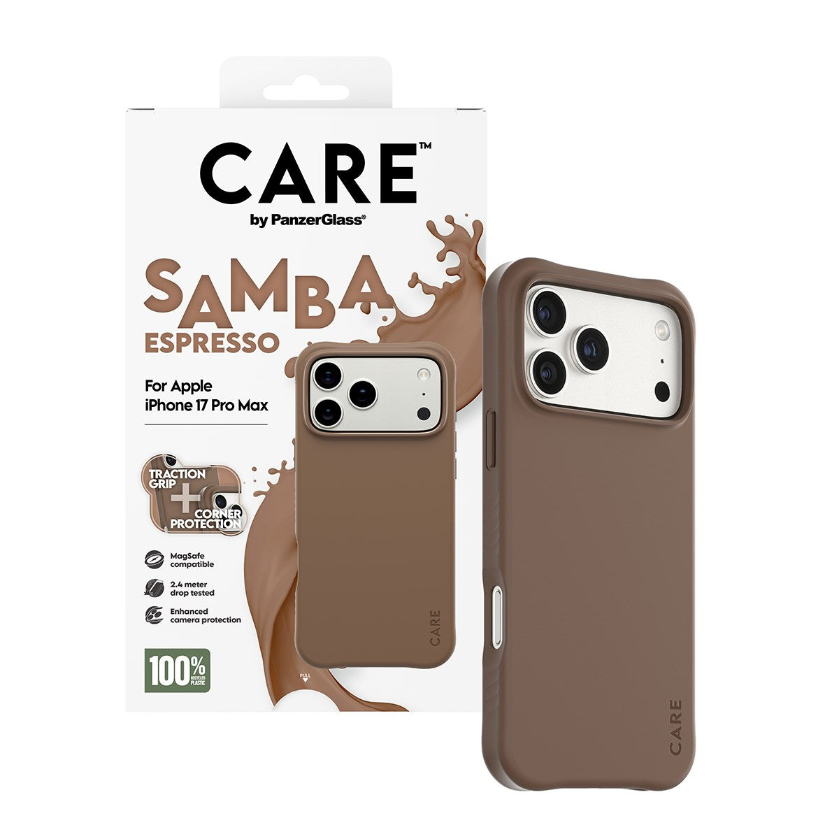 CARE by PanzerGlass® Samba Case Espresso w. MagSafe iPhone 17 Pro Max