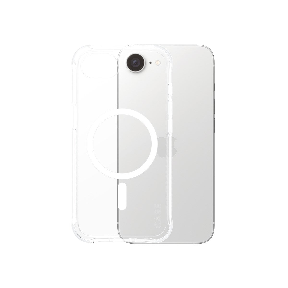 CARE™ by PanzerGlass® Samba Case Transparent w. White Qi Compatible iPhone 17e | 16e