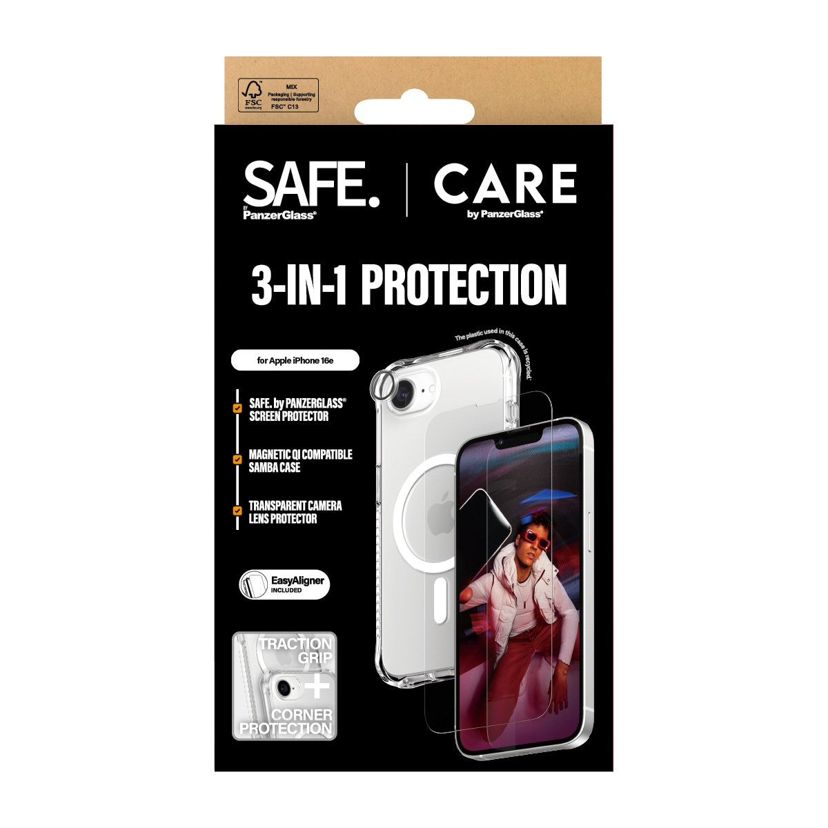 CARE by PanzerGlass® 3-in-1 Bundle iPhone 16e