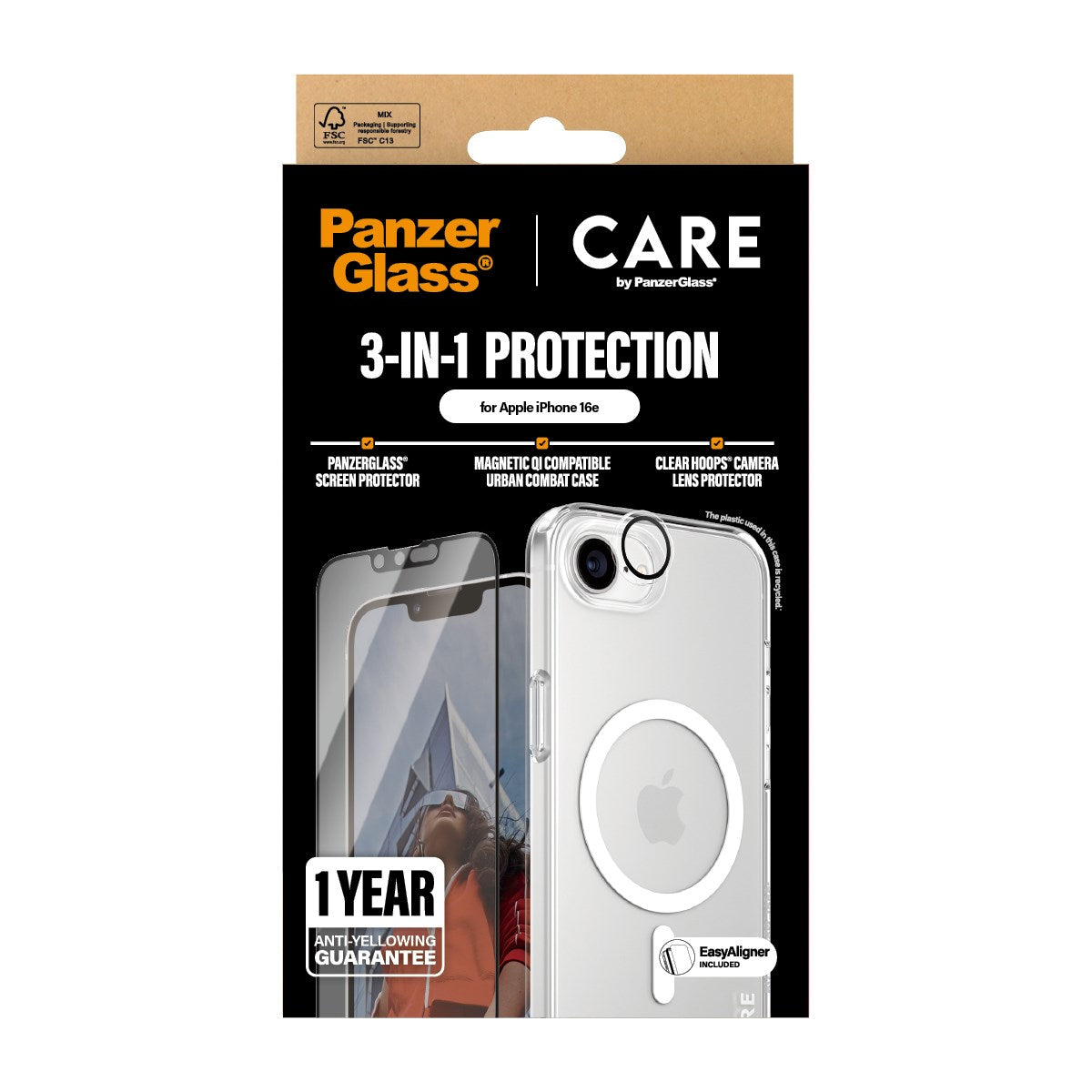 PanzerGlass® | CARE by PanzerGlass® Urban Combat 3-in-1 Bundle iPhone 16e