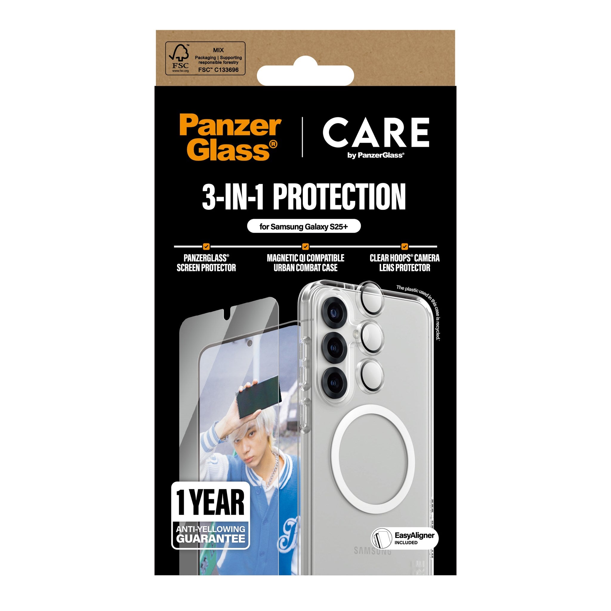 PanzerGlass® | CARE by PanzerGlass® Urban Combat 3-in-1 Bundle Samsung Galaxy S25+