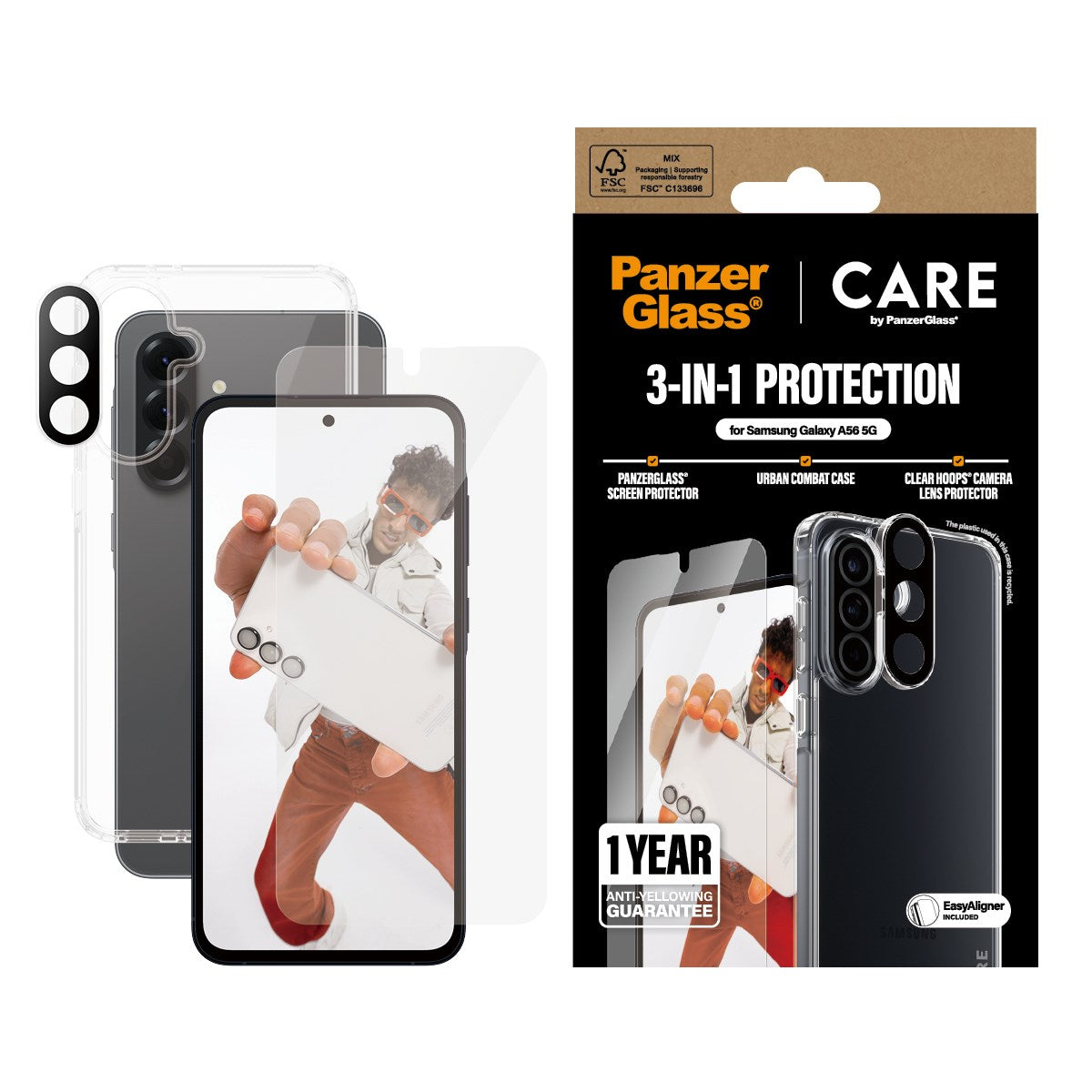PanzerGlass® | CARE by PanzerGlass® Urban Combat 3-in-1 Bundle Samsung Galaxy A56 5G