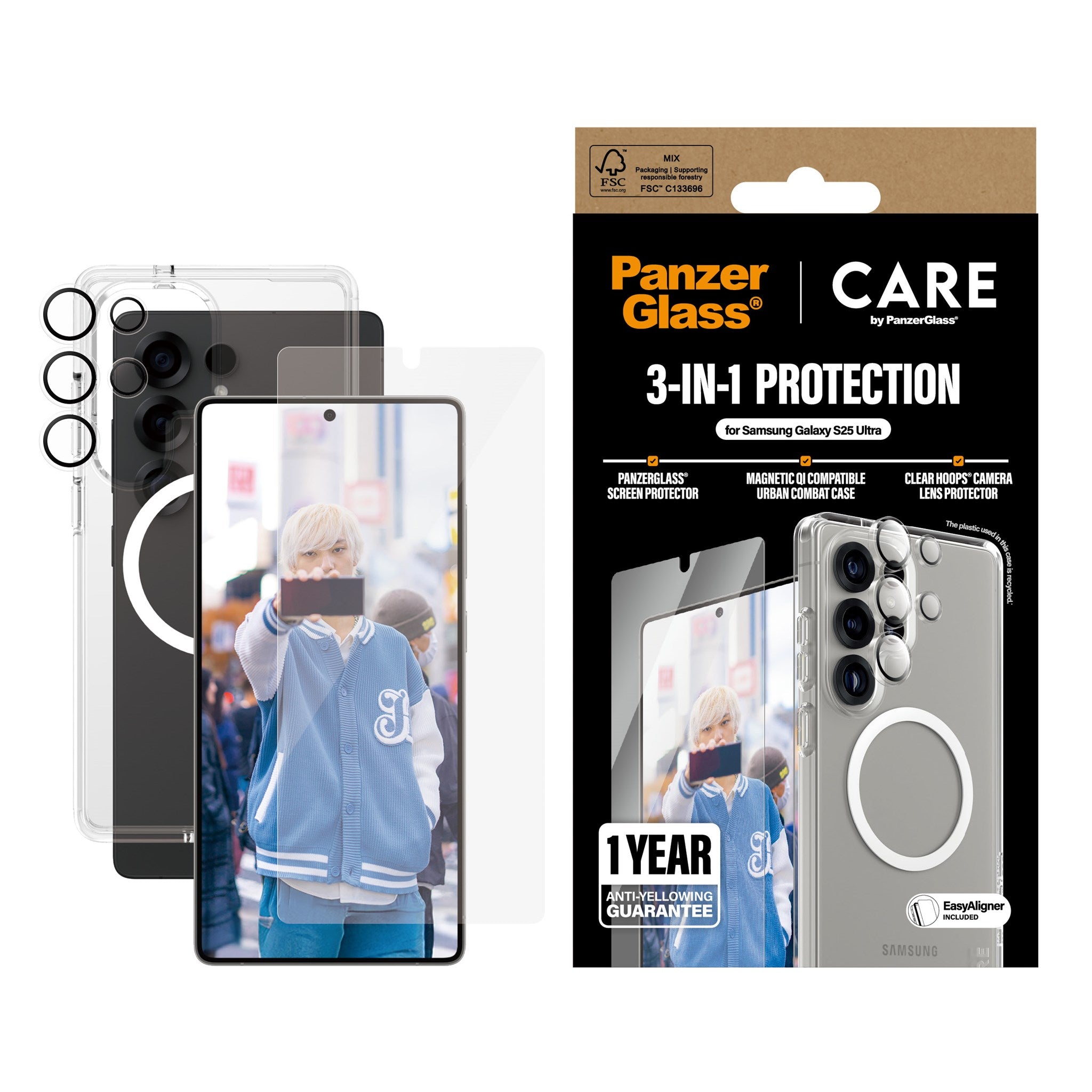 PanzerGlass® | CARE by PanzerGlass® Urban Combat 3-in-1 Bundle Samsung Galaxy S25 Ultra