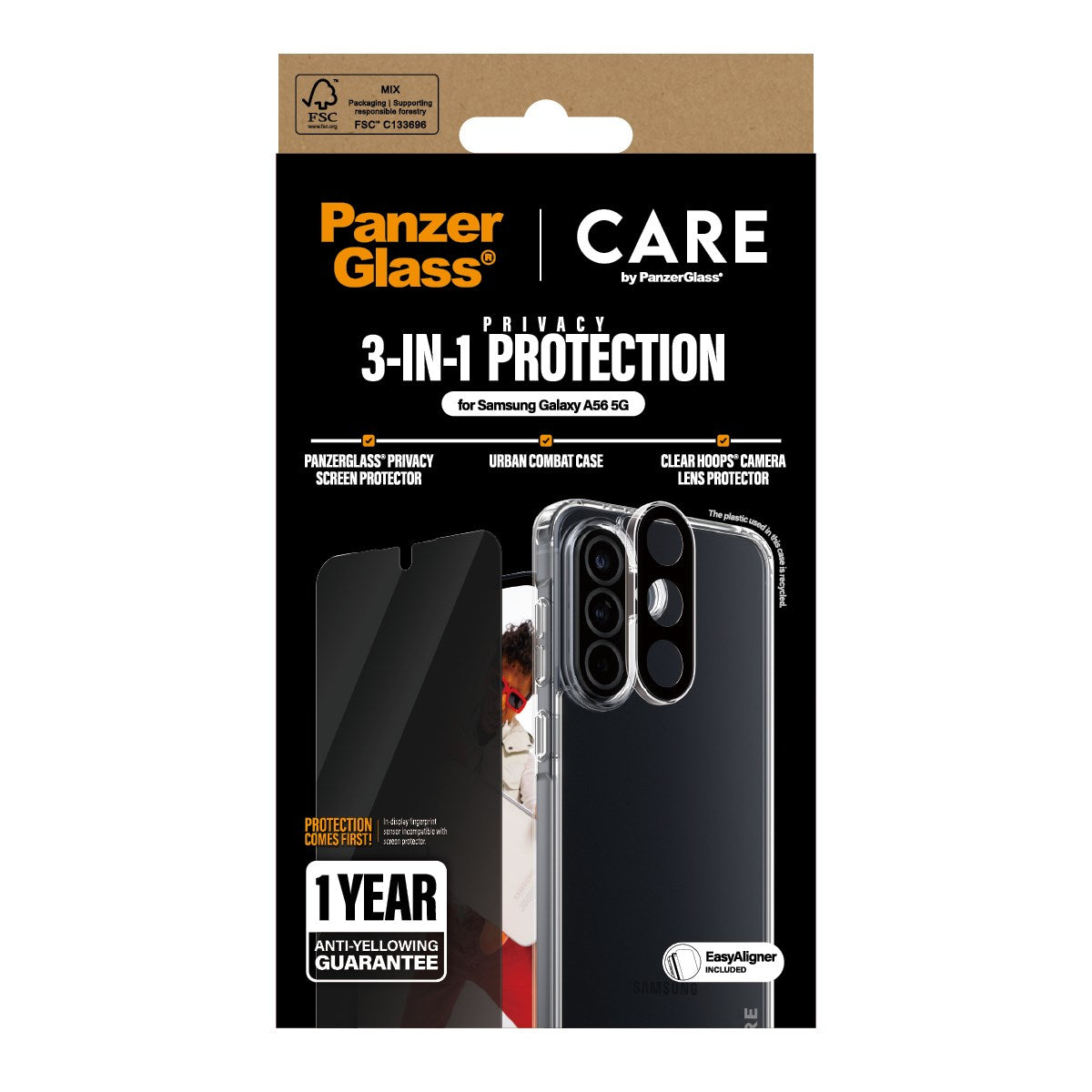 PanzerGlass® | CARE by PanzerGlass® Urban Combat 3-in-1 Privacy Bundle Samsung Galaxy A56 5G