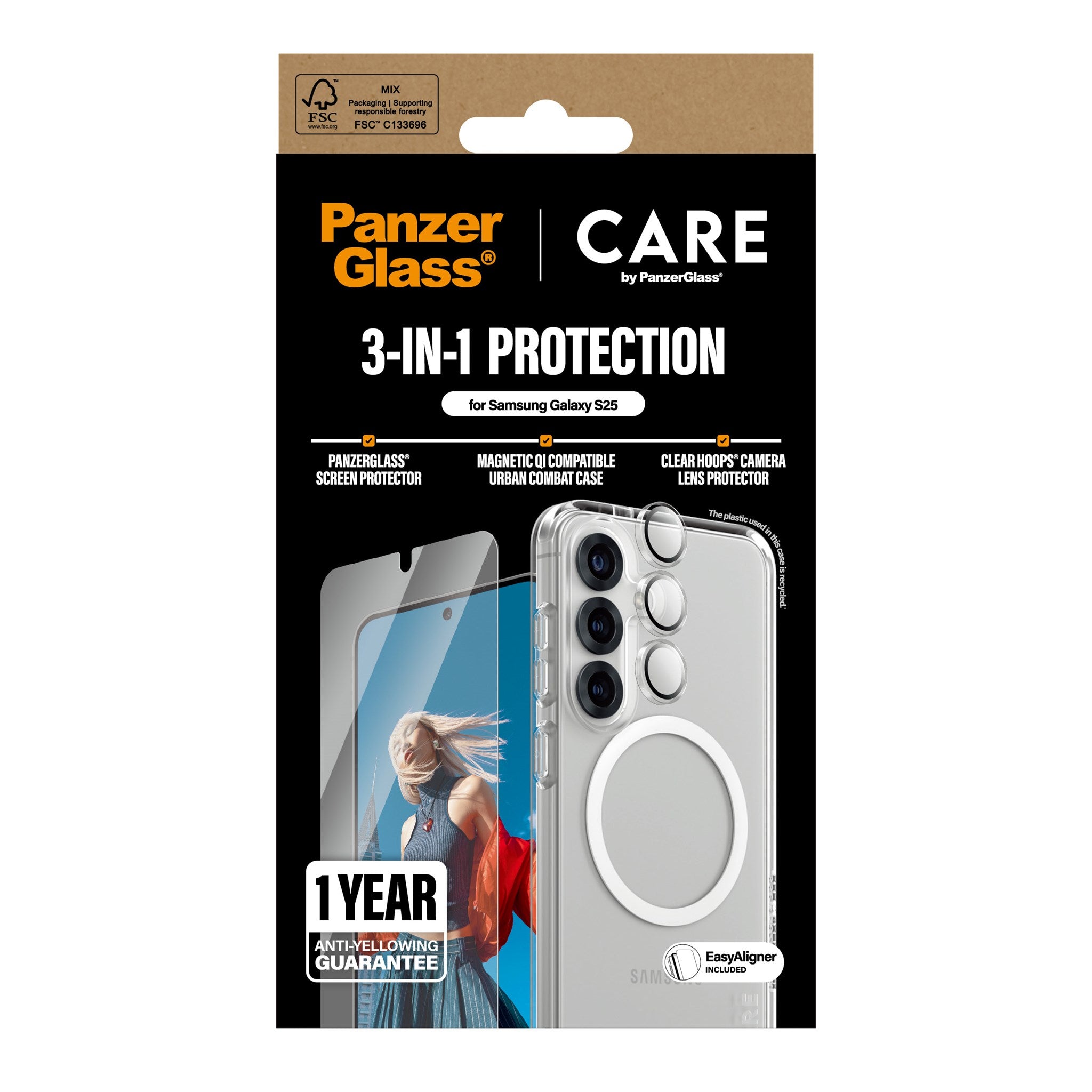 PanzerGlass® | CARE by PanzerGlass® Urban Combat 3-in-1 Bundle Samsung Galaxy S25