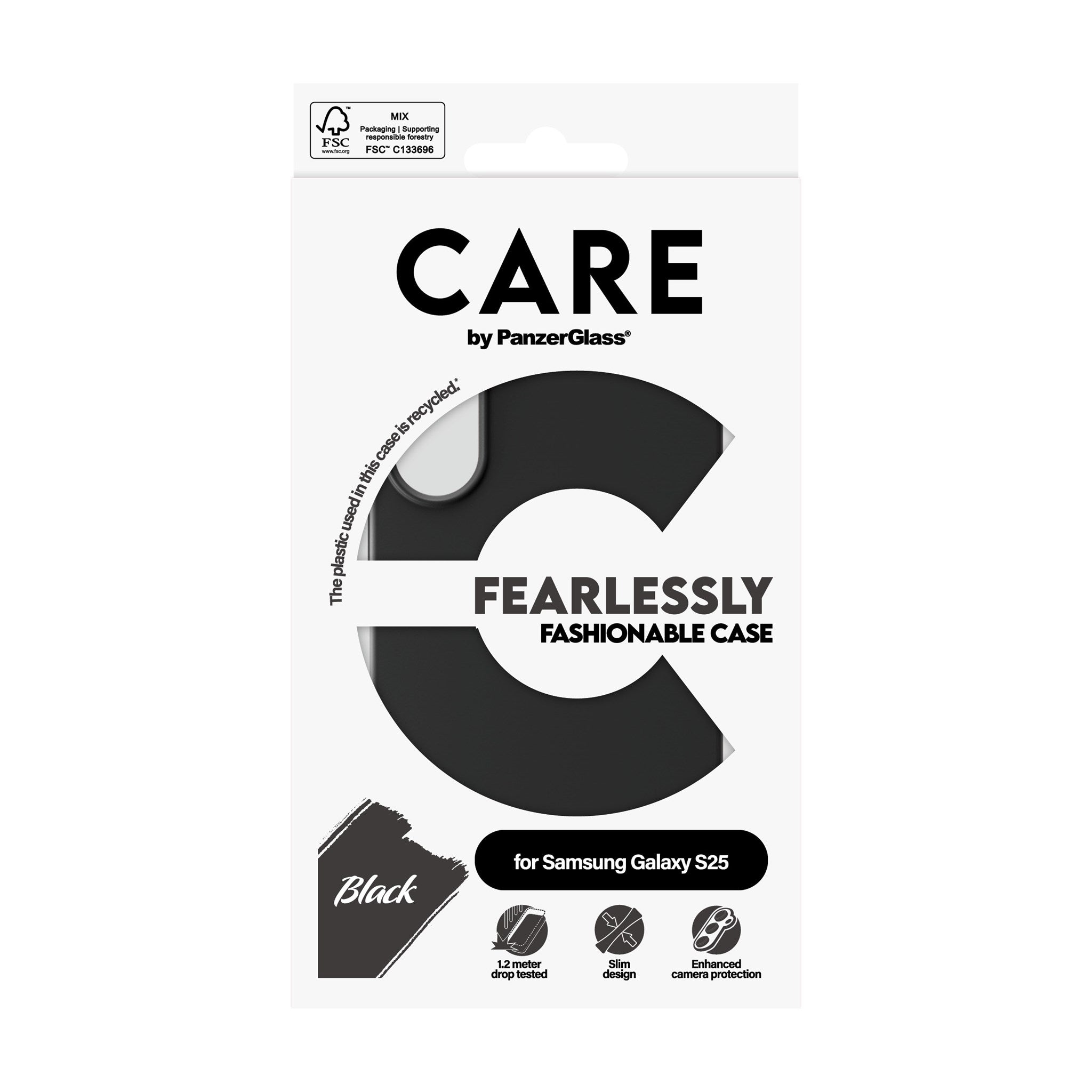 CARE by PanzerGlass® Case Black Samsung Galaxy S25