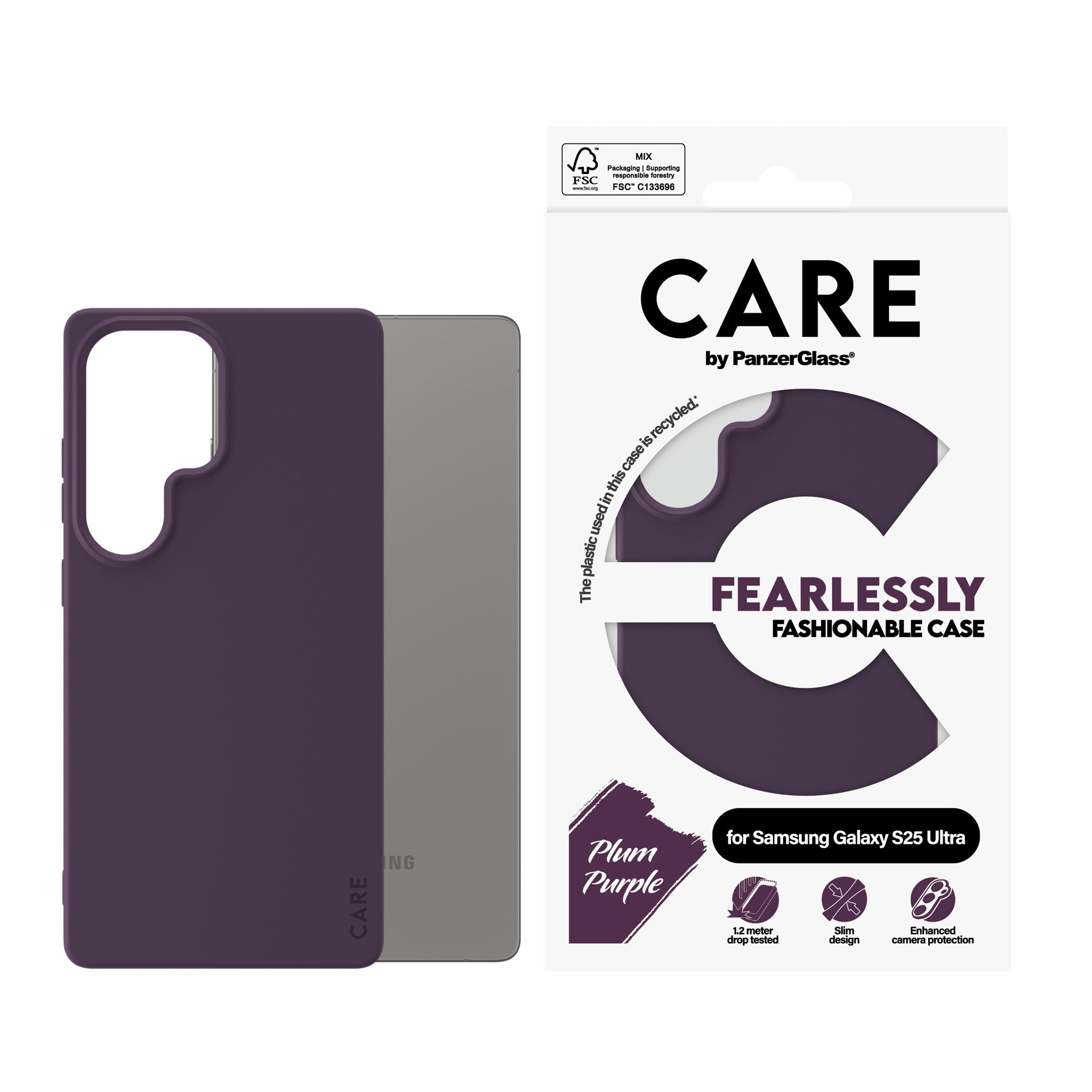 CARE by PanzerGlass® Case Plum Purple Samsung Galaxy S25 Ultra