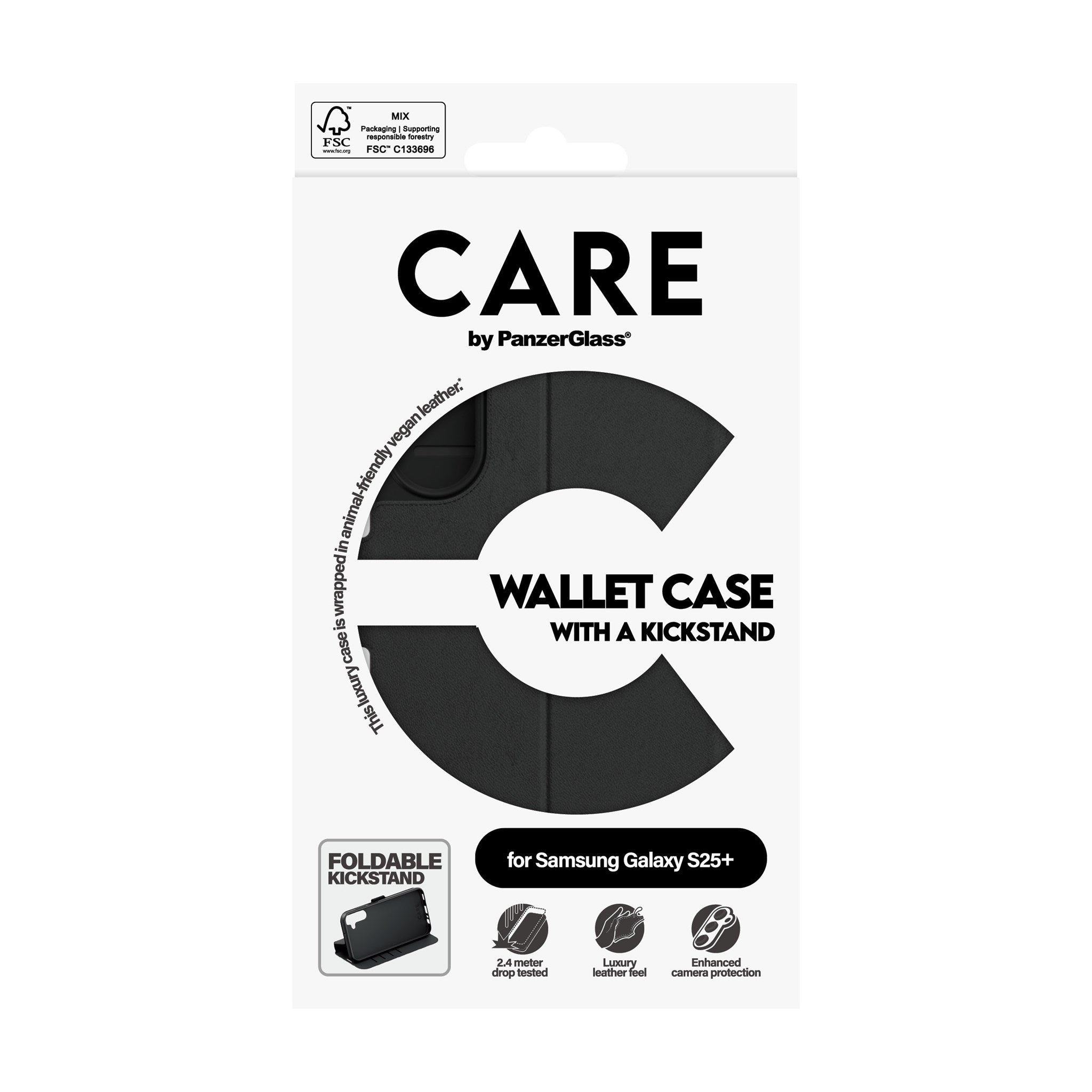 CARE by PanzerGlass® Wallet Case w. Kickstand Samsung Galaxy S25+