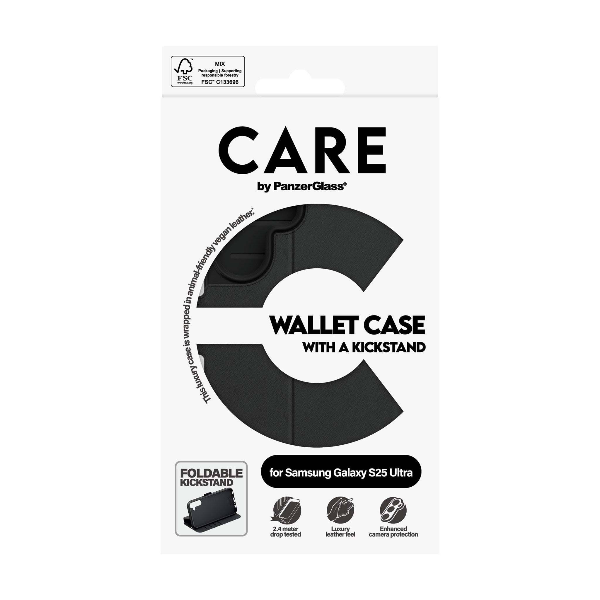 CARE by PanzerGlass® Wallet Case w. Kickstand Samsung Galaxy S25 Ultra