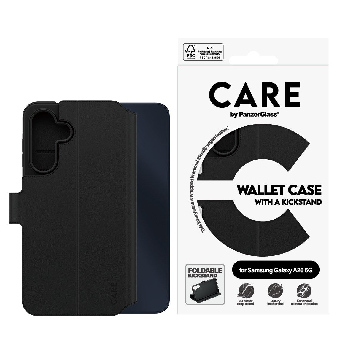 CARE by PanzerGlass® Wallet Case w. Kickstand Samsung Galaxy A26 5G