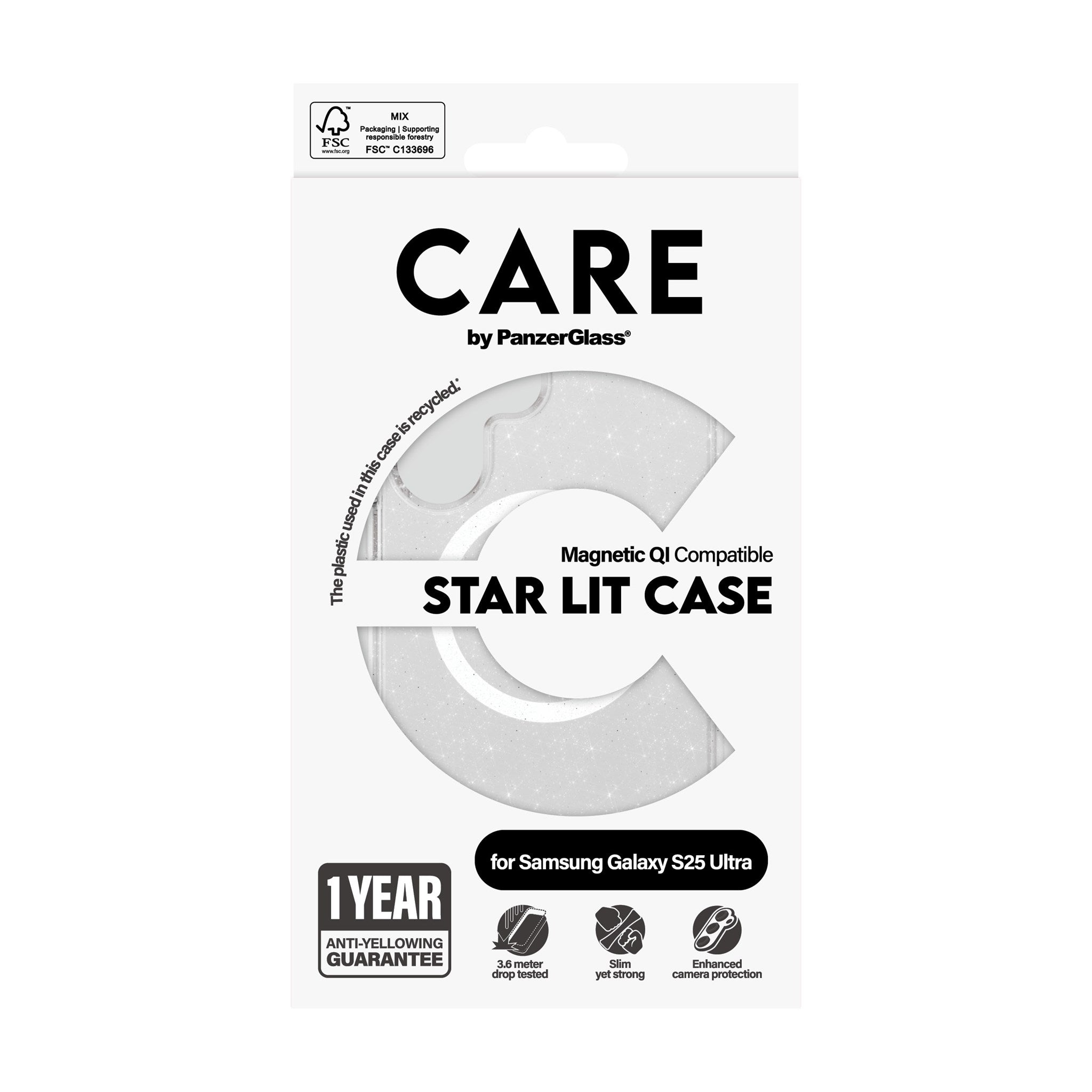 CARE by PanzerGlass® Urban Combat Case Star Lit w. White Qi Compatible Samsung Galaxy S25 Ultra