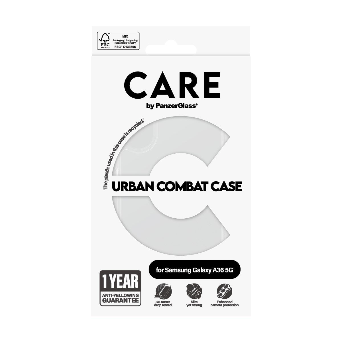 CARE by PanzerGlass® Urban Combat Case Transparent Samsung Galaxy A36 5G