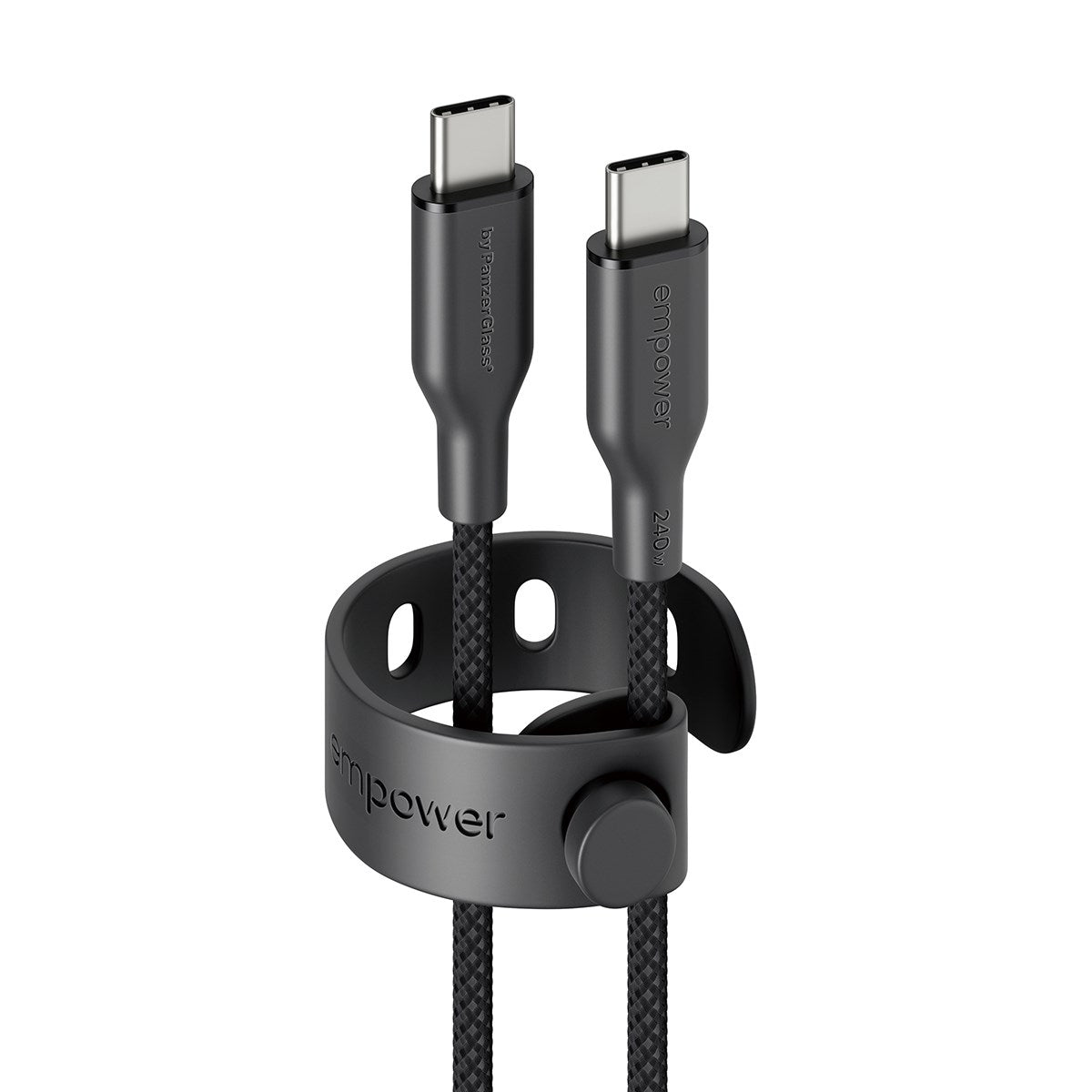 empower™ by PanzerGlass® Racing 240W USB-C to USB-C Cable | USB 2.0 | 2M | Space Black