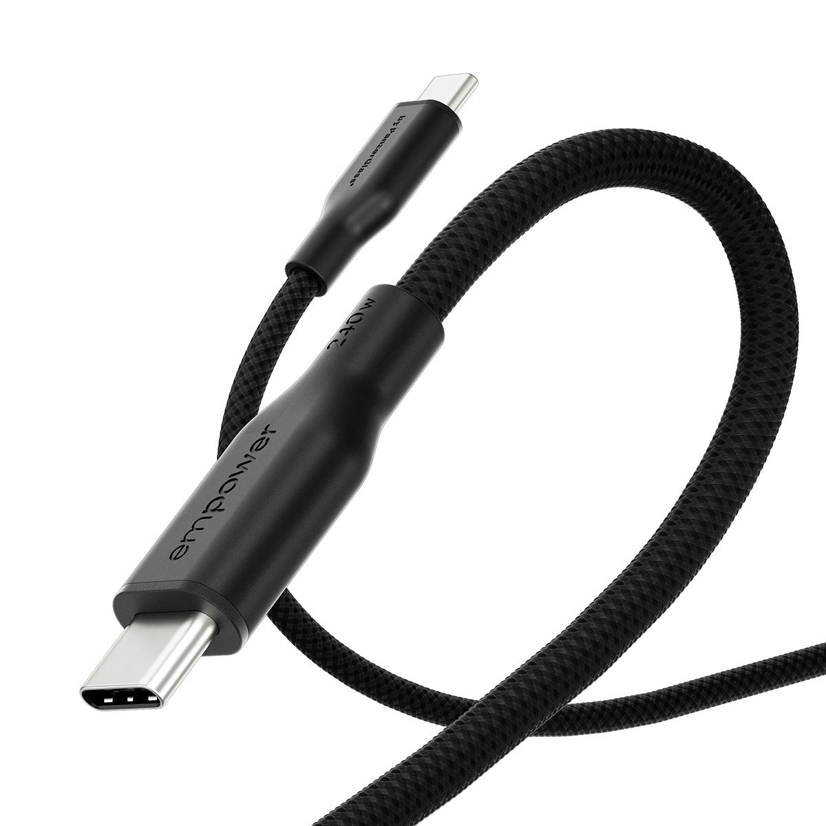 empower™ by PanzerGlass® Racing 240W USB-C to USB-C Cable | USB 2.0 | 2M | Space Black