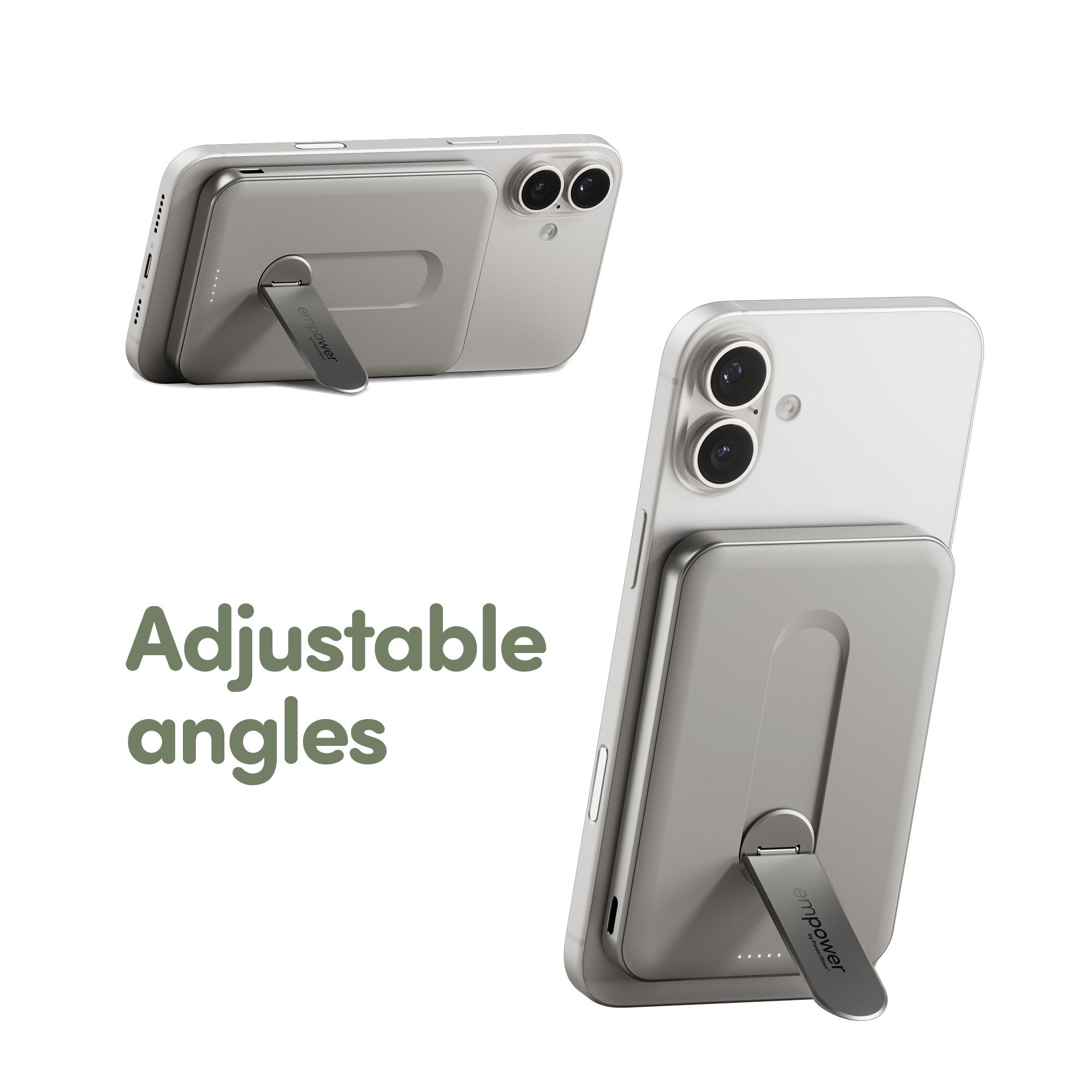 empower™ by PanzerGlass® empower™ Bank w. Spin Stand | 5000mAh | Titanium