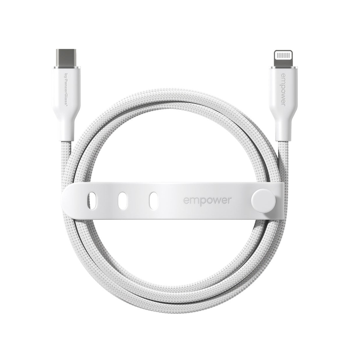 empower™ by PanzerGlass® Racing 60W USB-C to Lightning Cable | USB 2.0 | 1.2M | Silver White