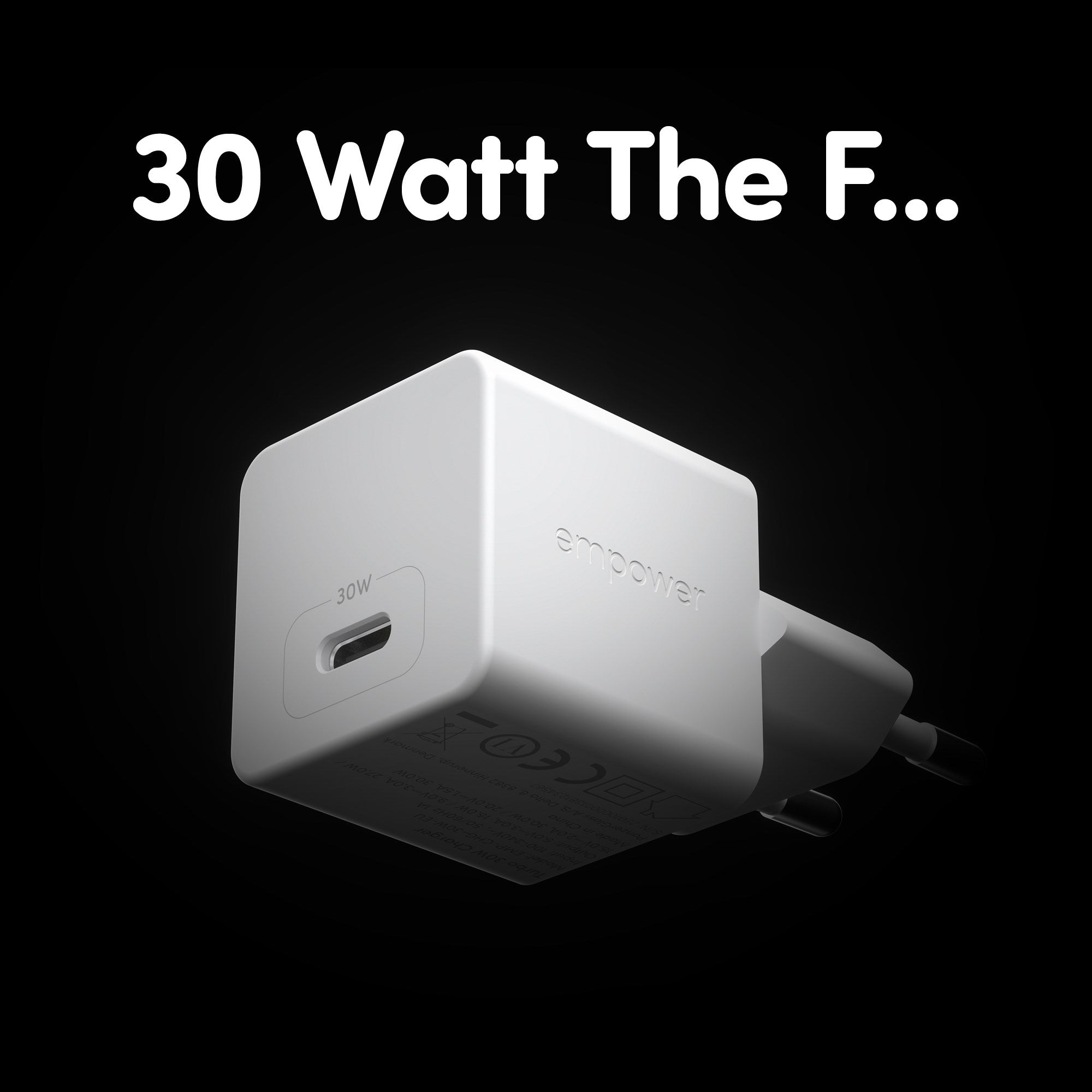 empower™ by PanzerGlass® Turbo 30W Charger Single USB-C | EU Plug | Silver White