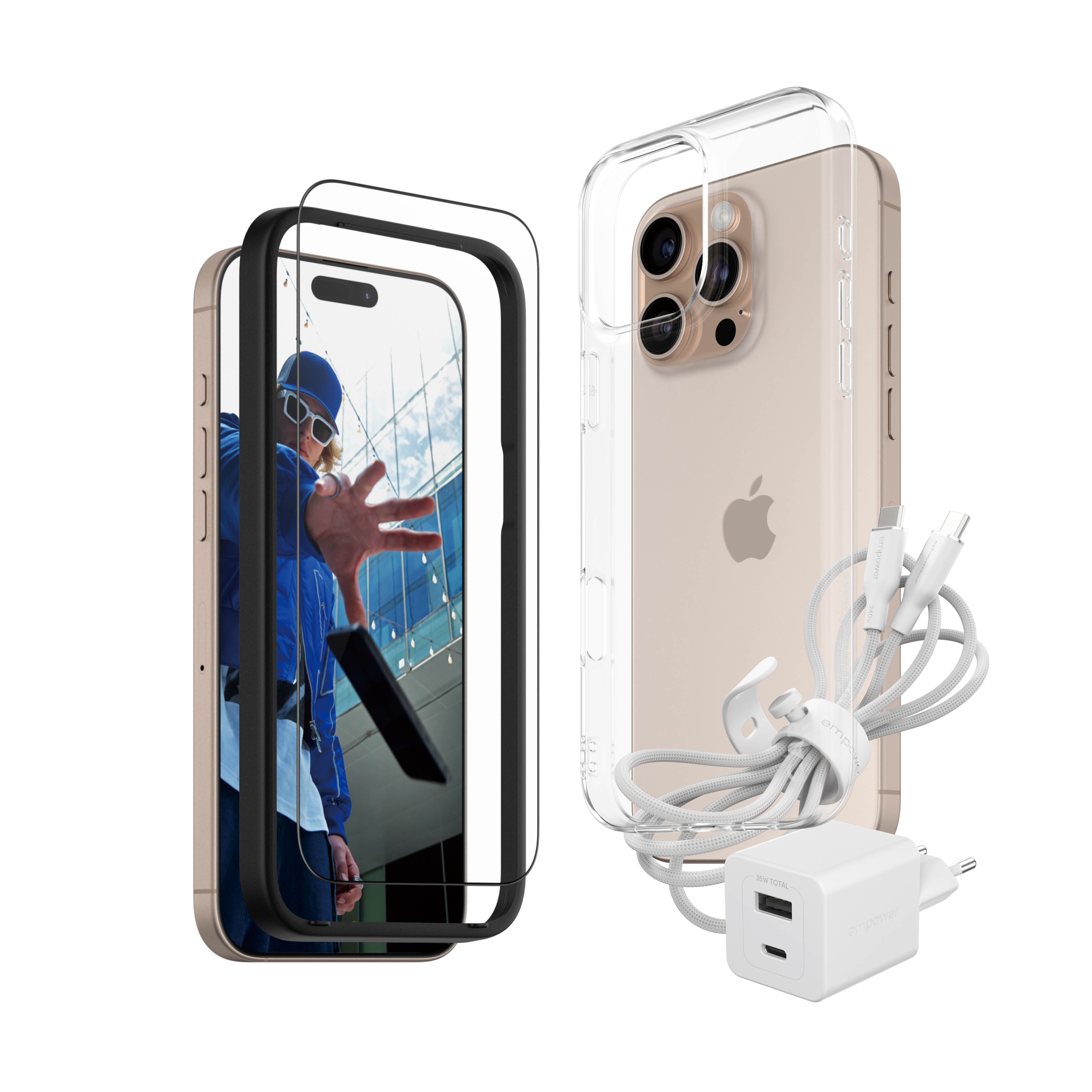PanzerGlass® Essential Bundle iPhone 16 pro max
