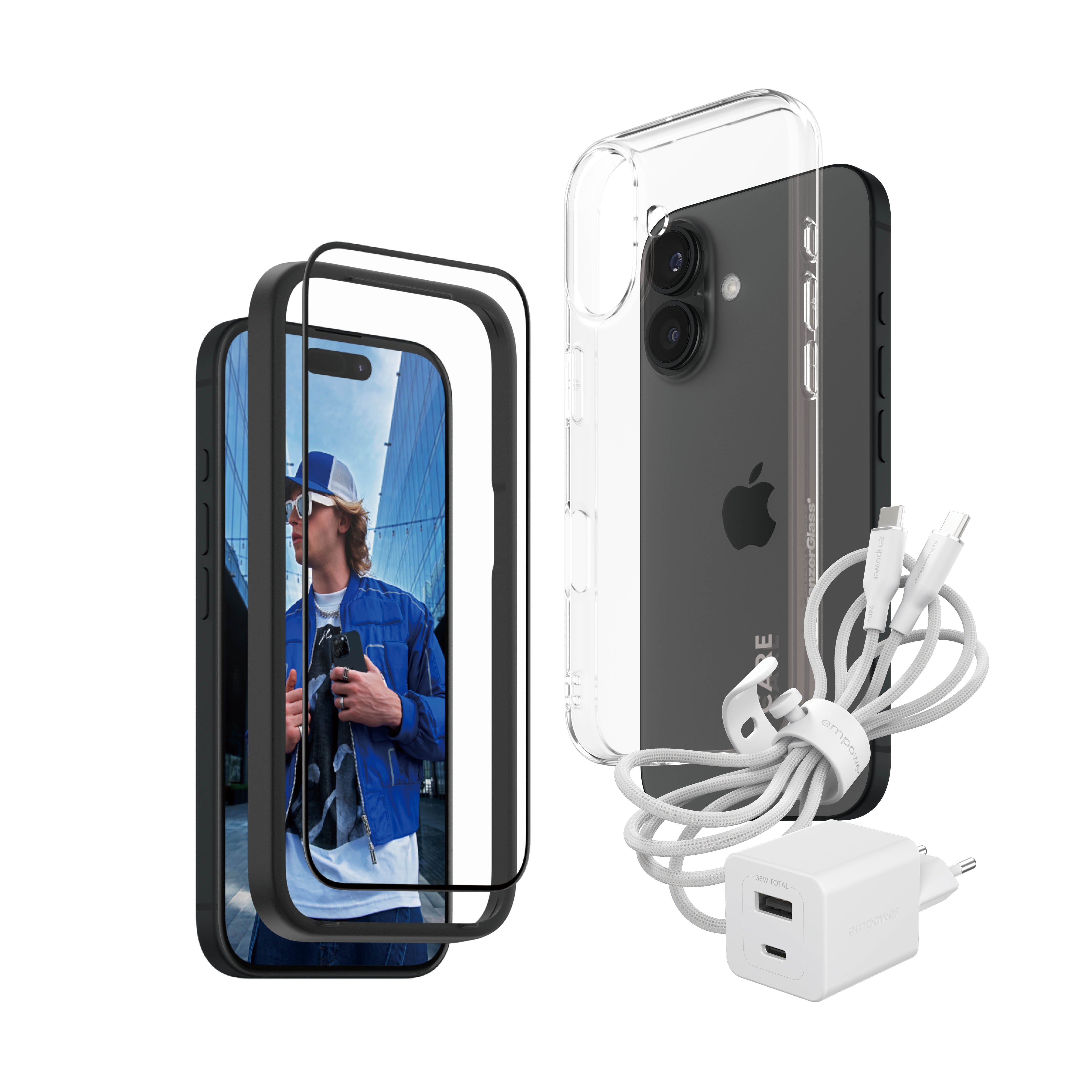 PanzerGlass® Essential Bundle iPhone 16