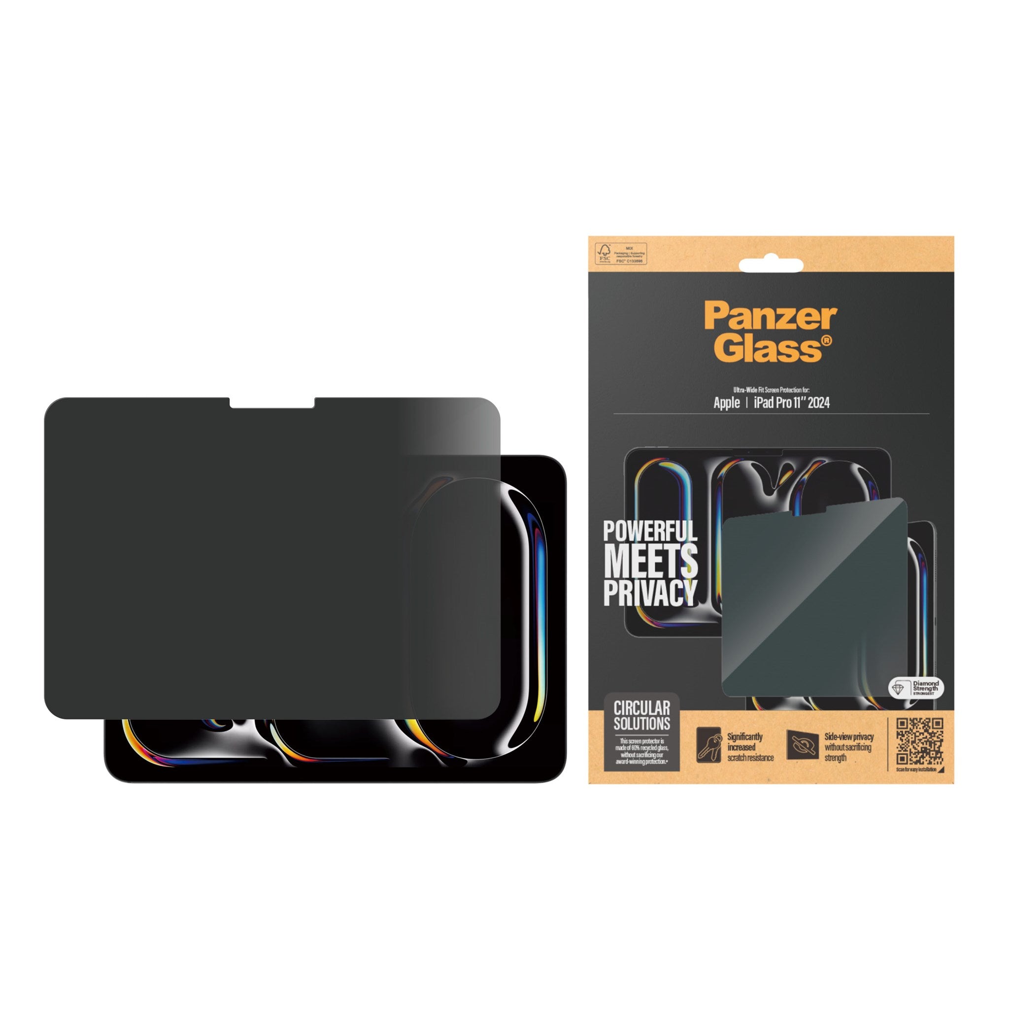 PanzerGlass® Privacy Screen Protector PanzerGlass® iPad Pro 11'' (2024-2025) | Ultra-Wide Fit