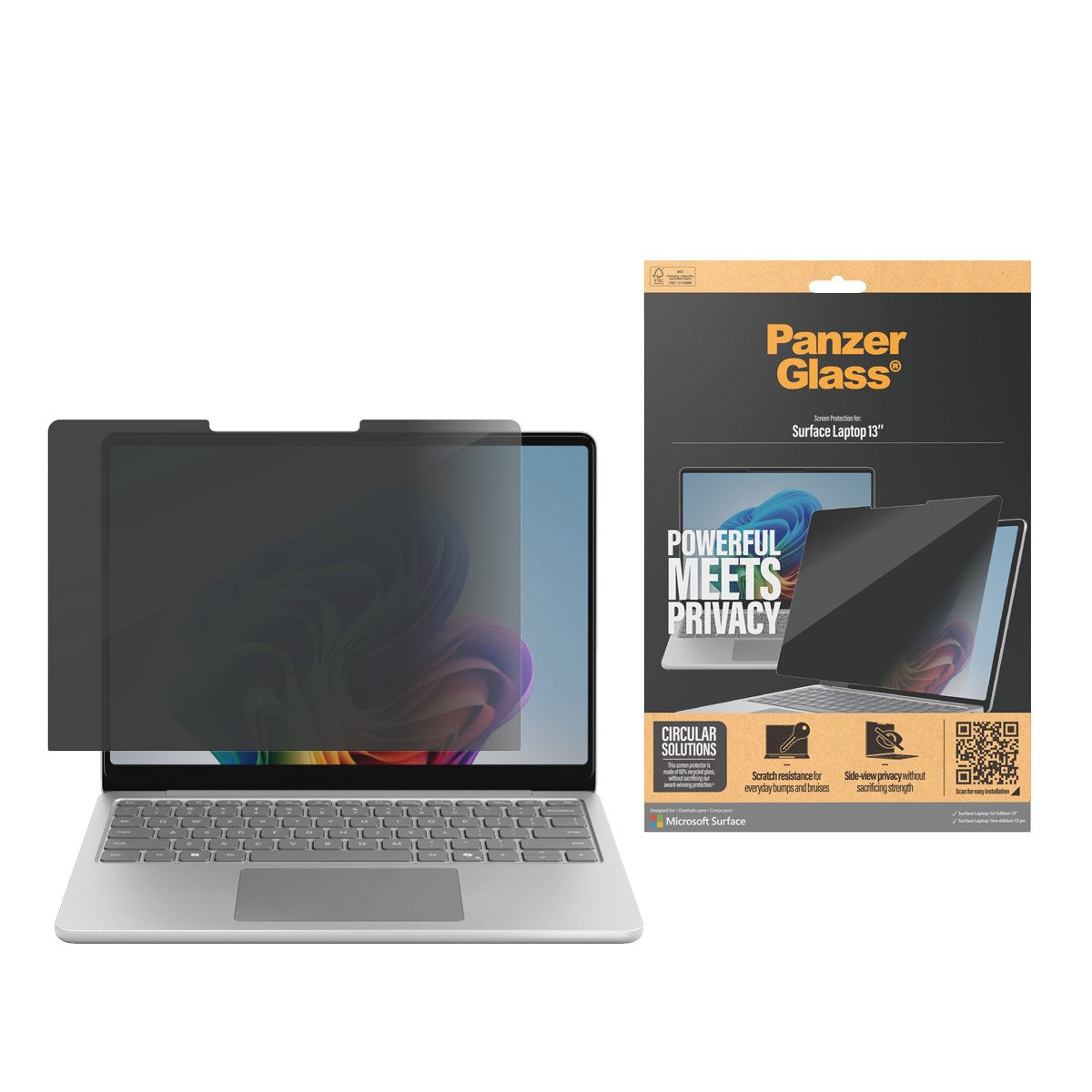 PanzerGlass® Privacy Screen Protector Microsoft Surface Laptop 1st Edition 13''  | Ultra-Wide Fit