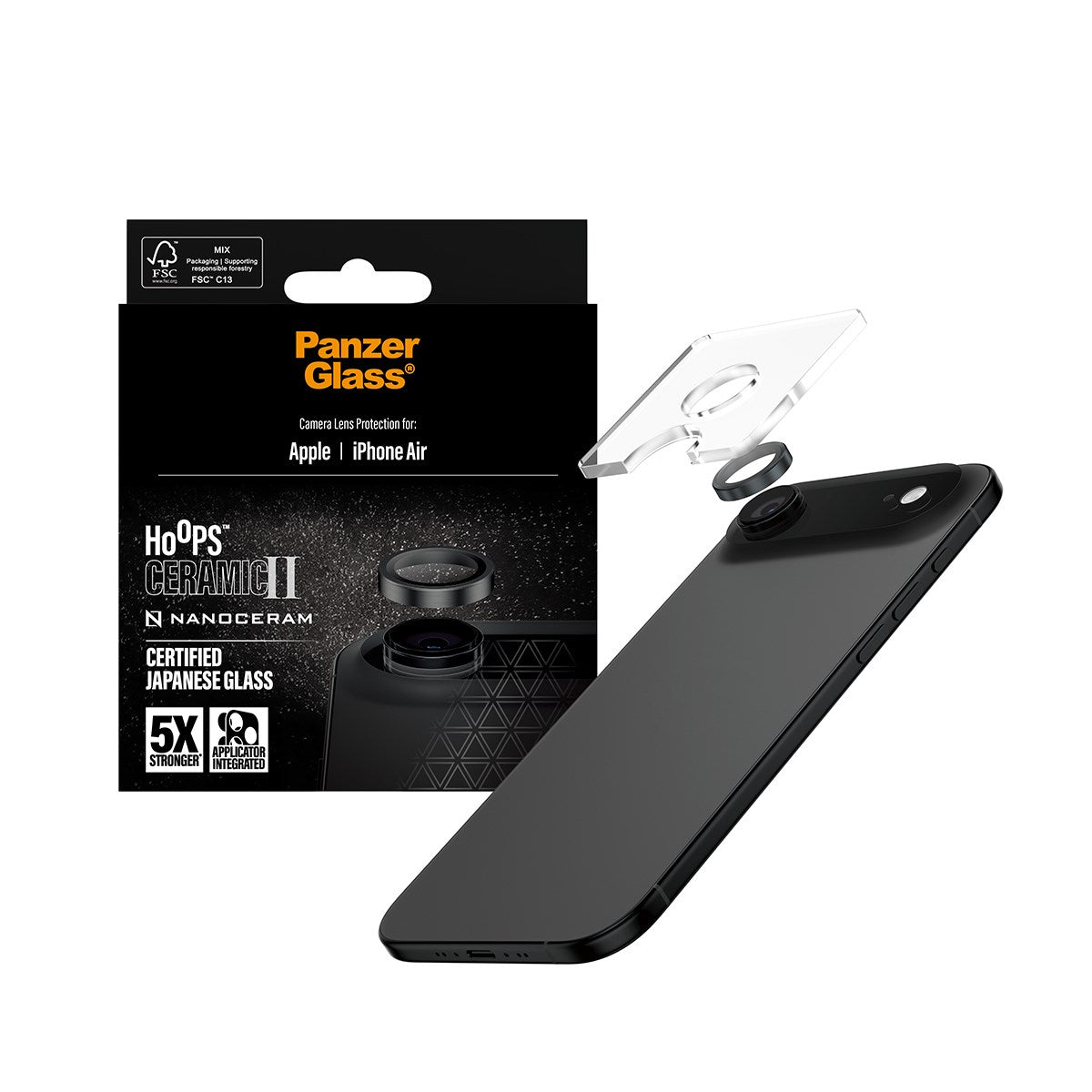 PanzerGlass® Hoops® Ceramic II Camera Lens Protector iPhone Air