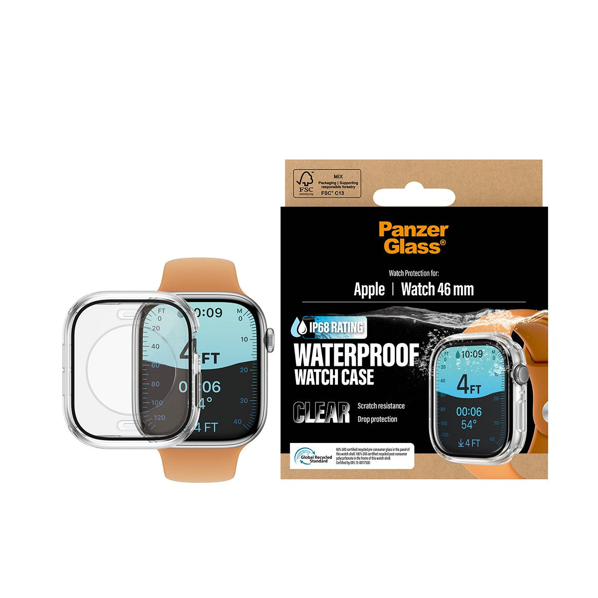 PanzerGlass® Waterproof Full Body Case Transparent Apple Watch Series 11 | 10 | 46mm
