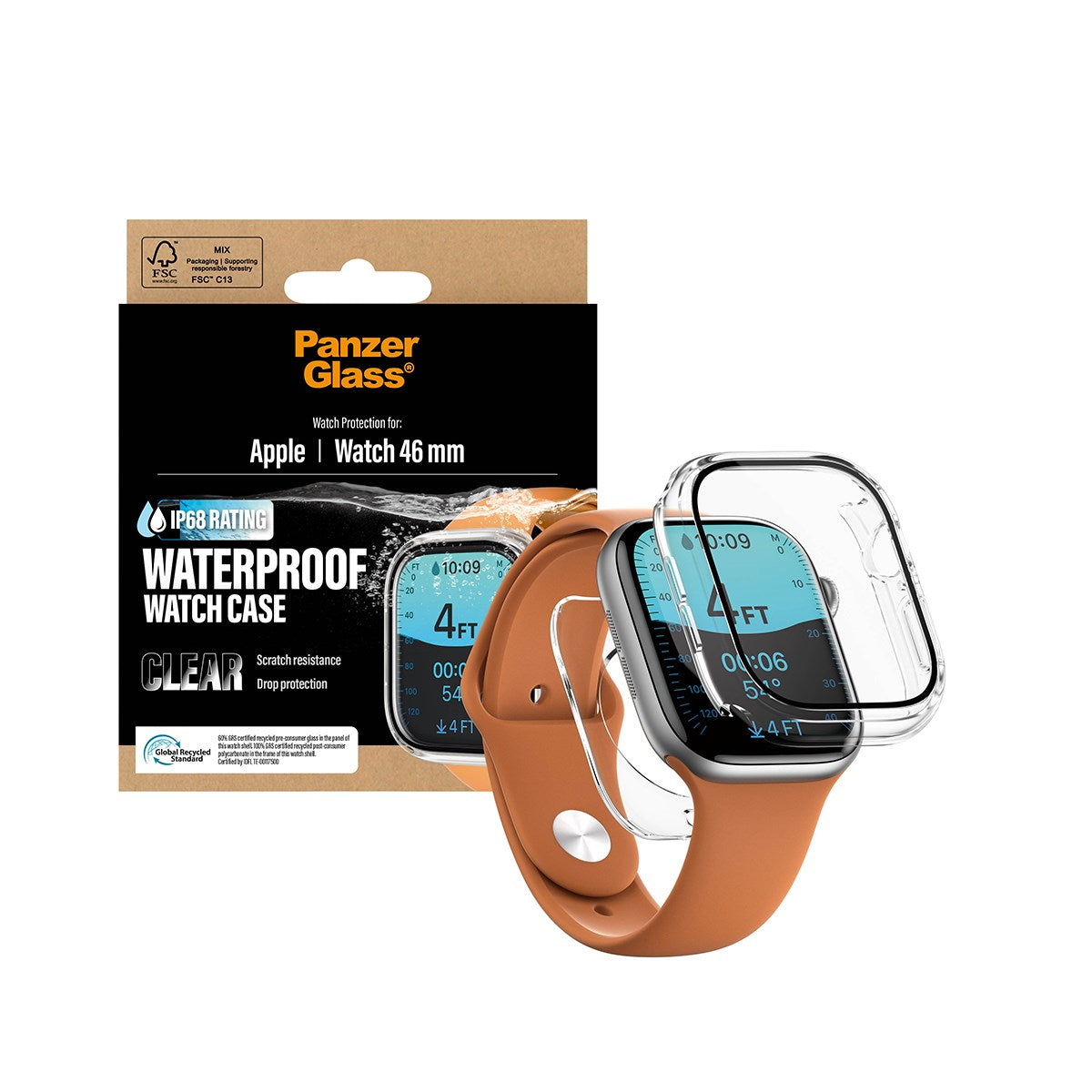 PanzerGlass® Waterproof Full Body Case Transparent Apple Watch Series 11 | 10 | 46mm