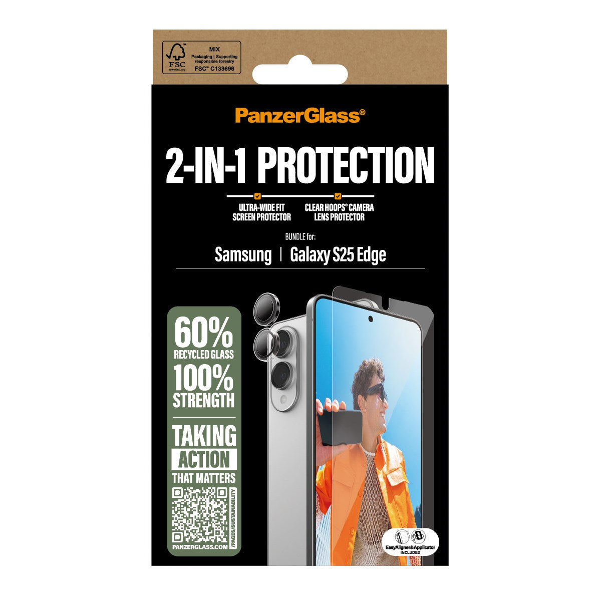 PanzerGlass® 2-in-1 Bundle Samsung S25 Edge