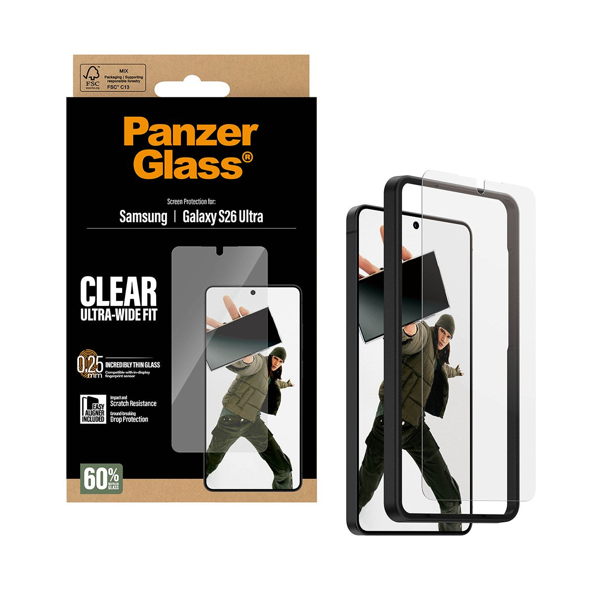 PanzerGlass® Screen Protector Samsung Galaxy S26 Ultra | Ultra-Wide Fit w. EasyAligner