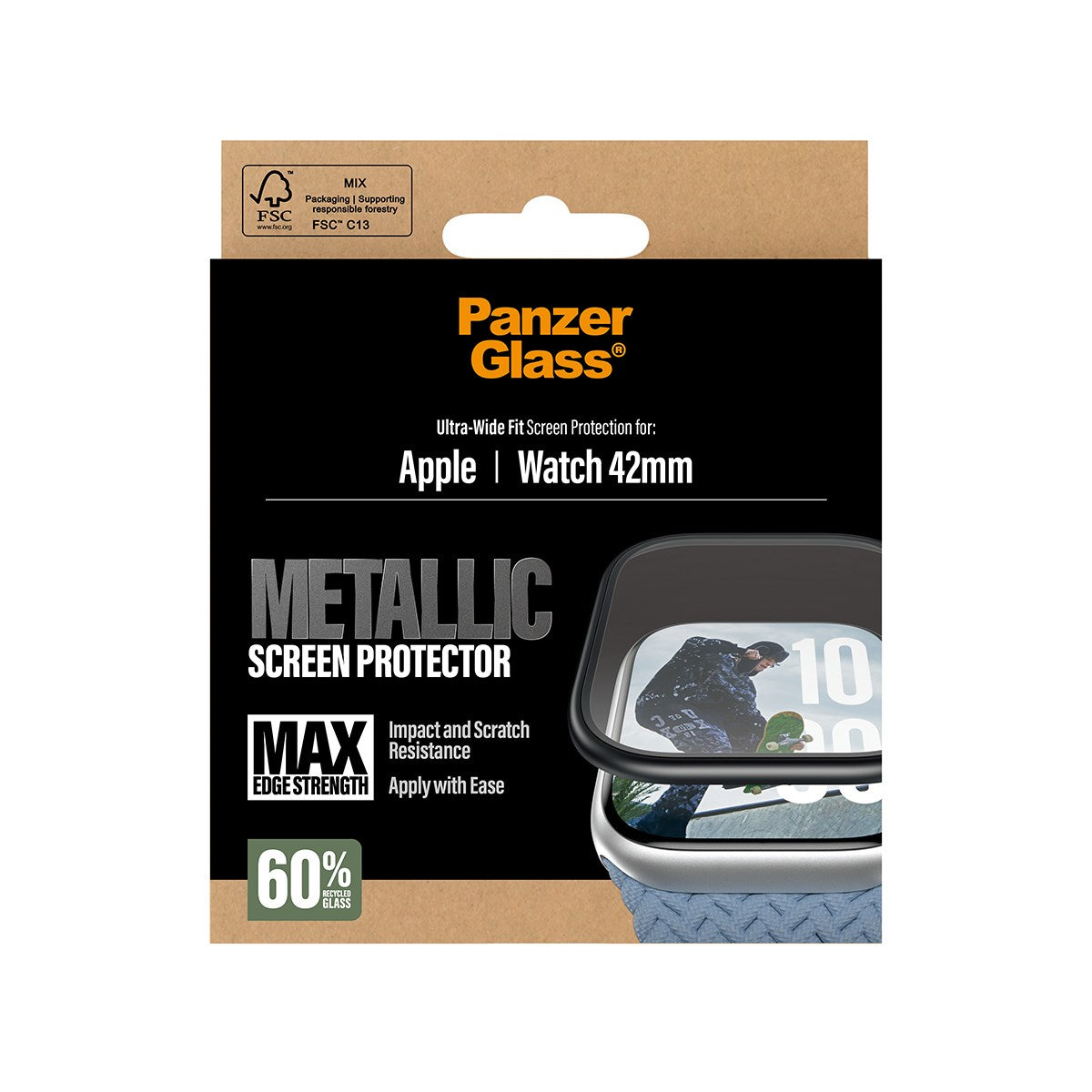 PanzerGlass® Screen Protector Metallic Apple Watch Series 11 | 10 | 42mm