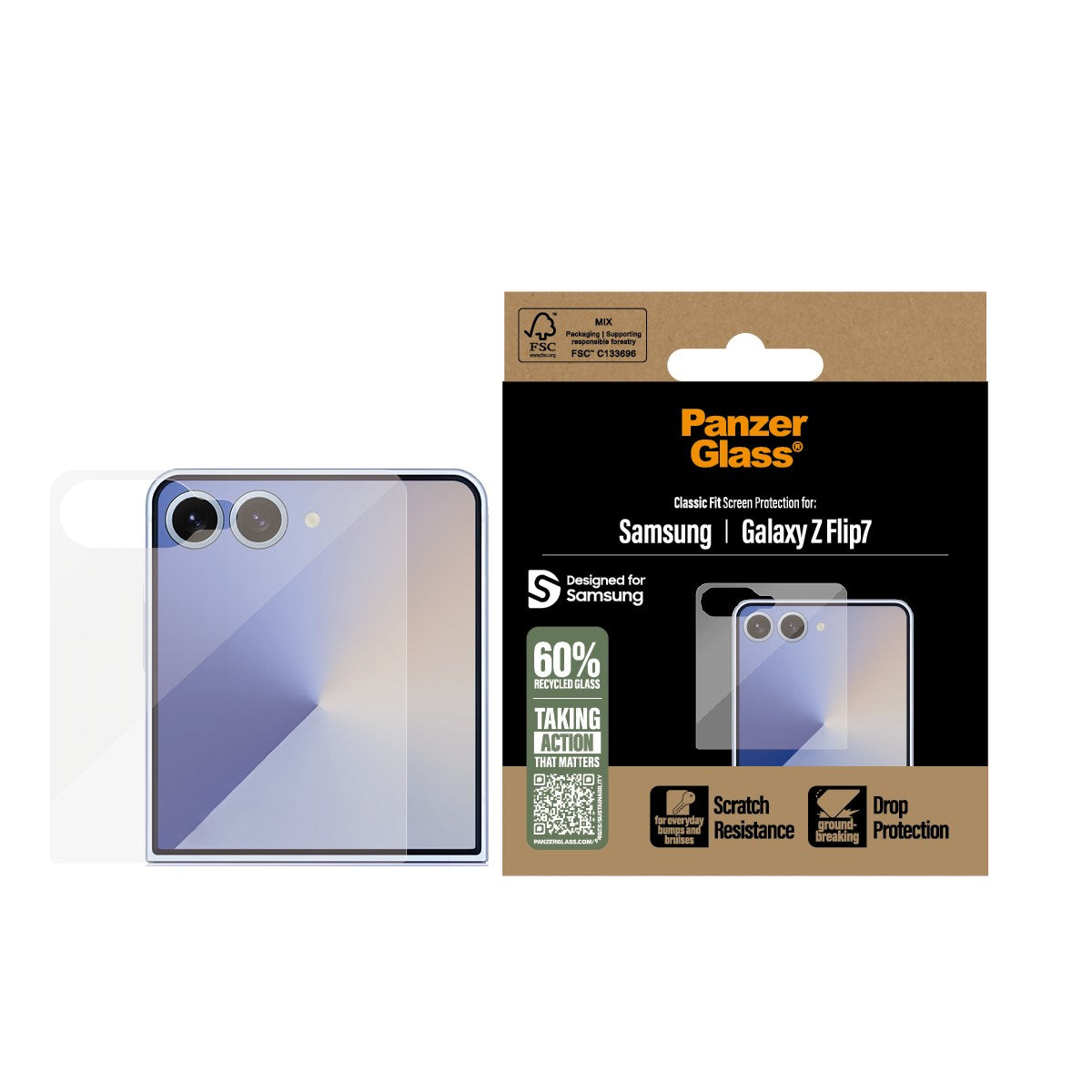 PanzerGlass® Screen Protector Samsung Galaxy Z Flip7 | Classic Fit