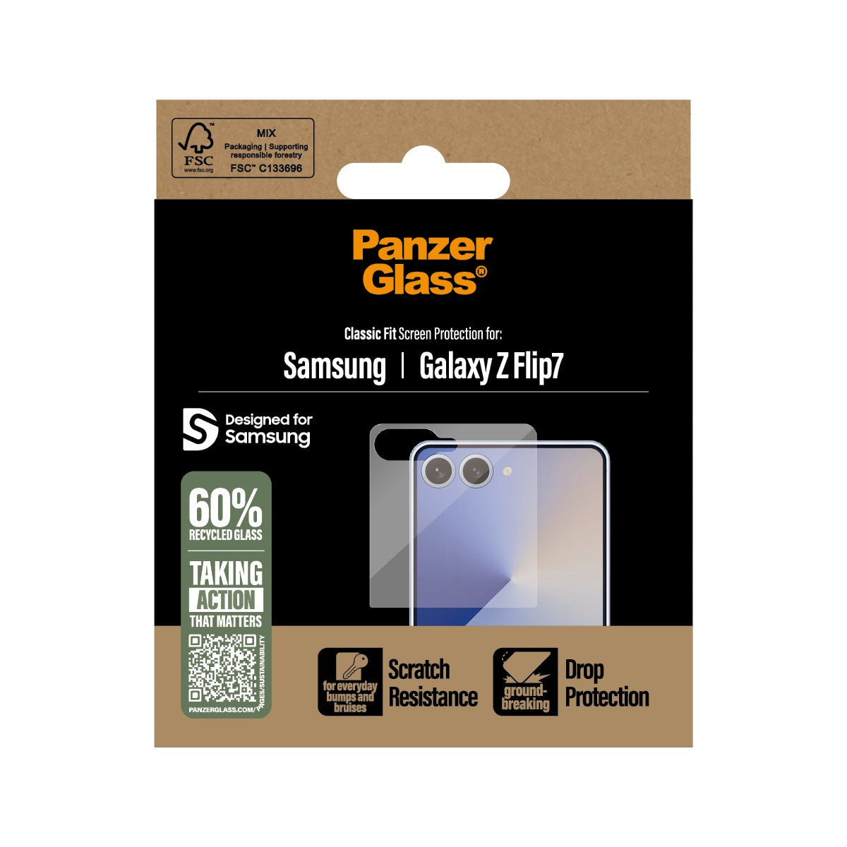 PanzerGlass® Screen Protector Samsung Galaxy Z Flip7 | Classic Fit