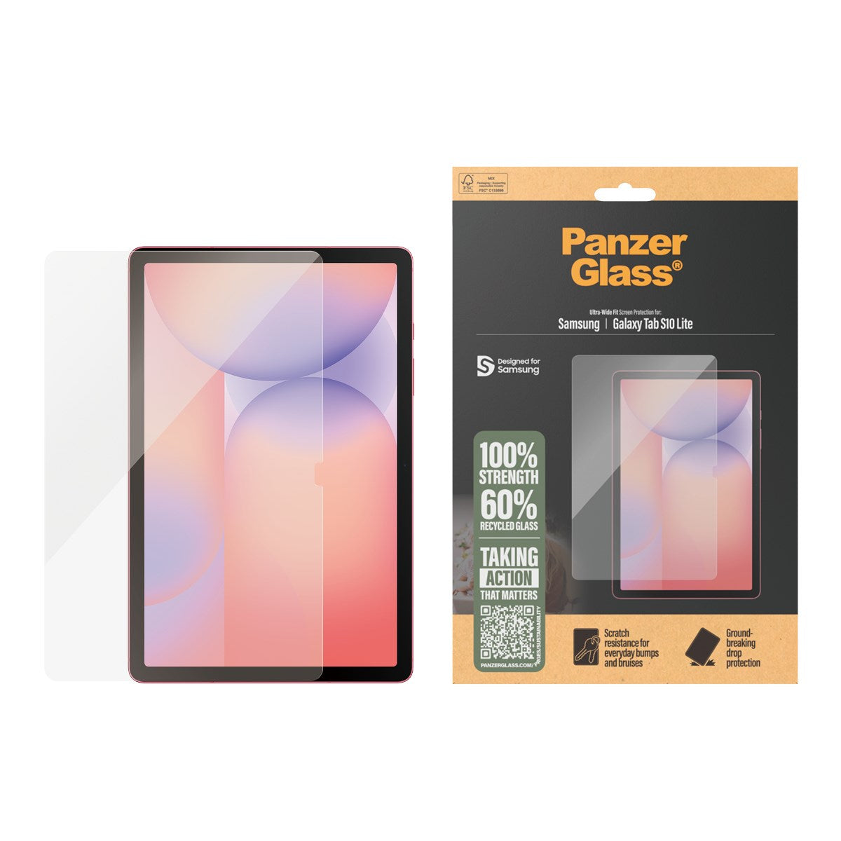 PanzerGlass® Screen Protector Samsung Galaxy Tab S10 Lite | Ultra-Wide Fit