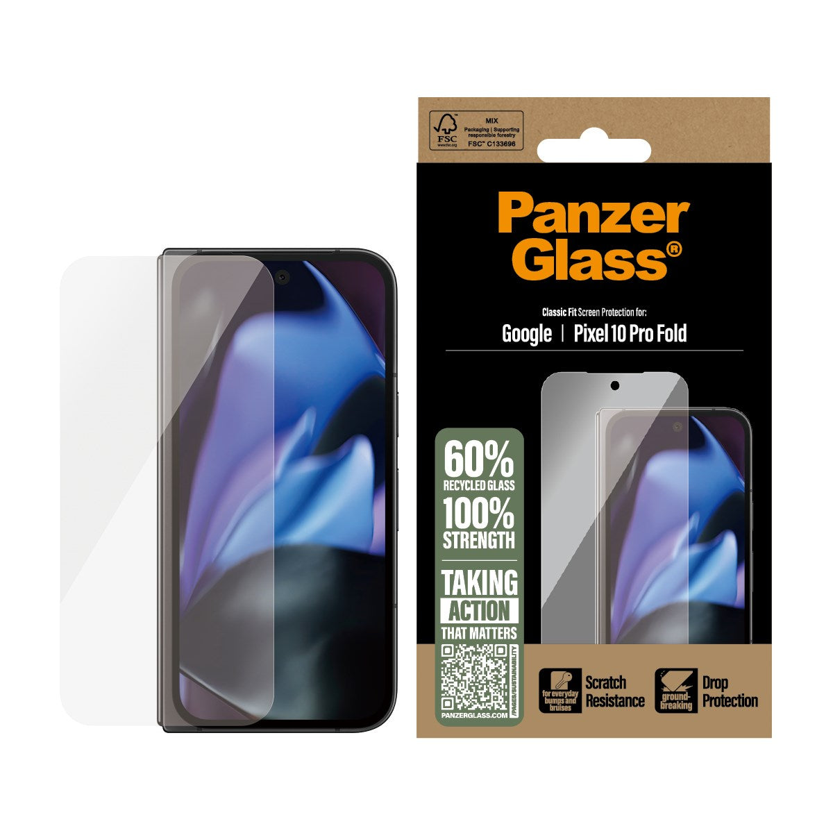 PanzerGlass® Screen Protector Google Pixel 10 Pro Fold 5G | Classic Fit