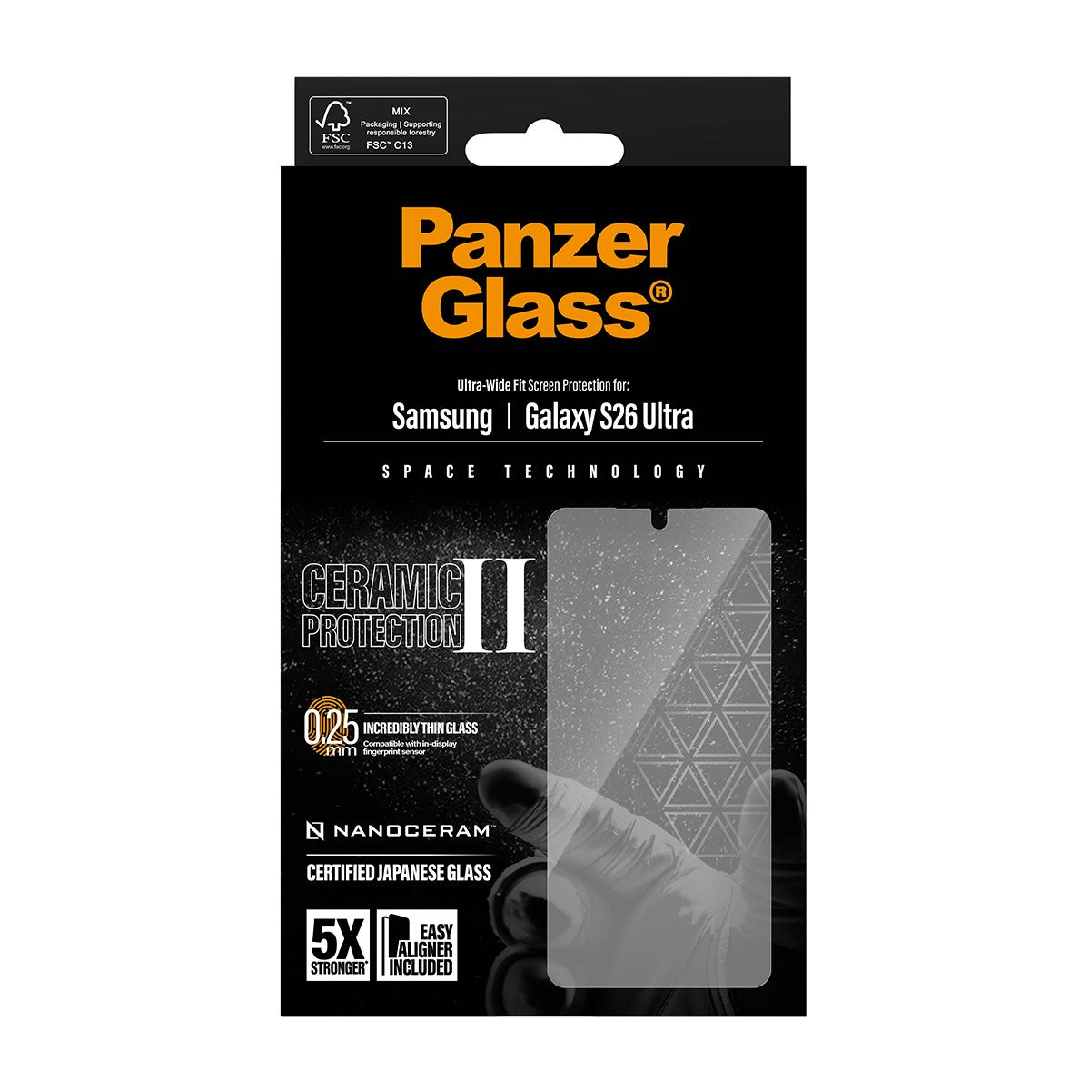 PanzerGlass® Ceramic Screen Protector Samsung Galaxy S26 Ultra | Ultra-Wide Fit w. EasyAligner