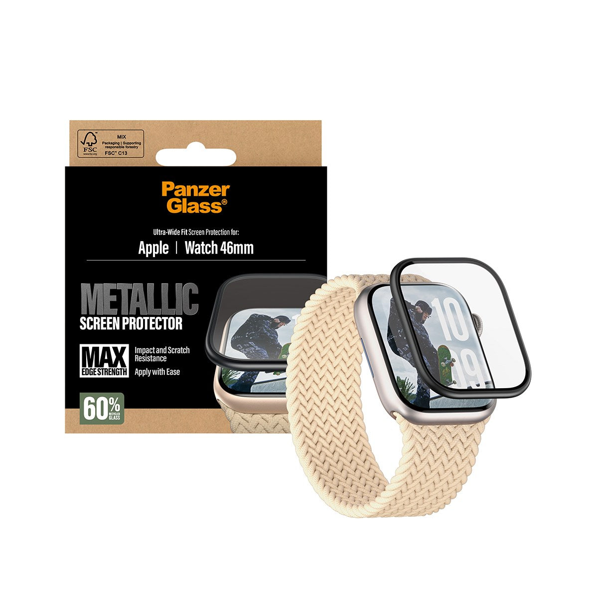 PanzerGlass® Screen Protector Metallic Apple Watch Series 11 | 10 | 46mm